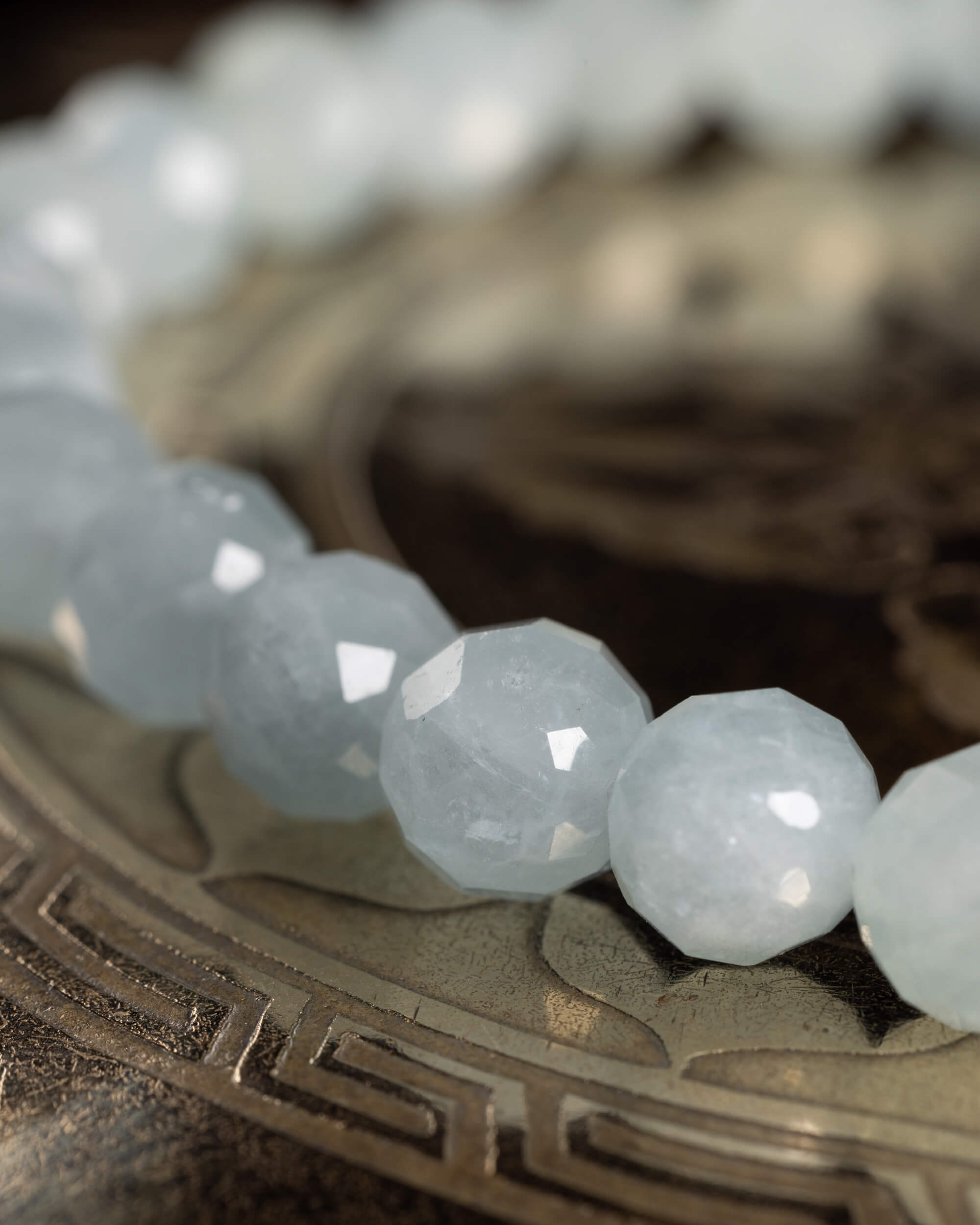 Pulsera de Aguamarina (6 mm Facetada)