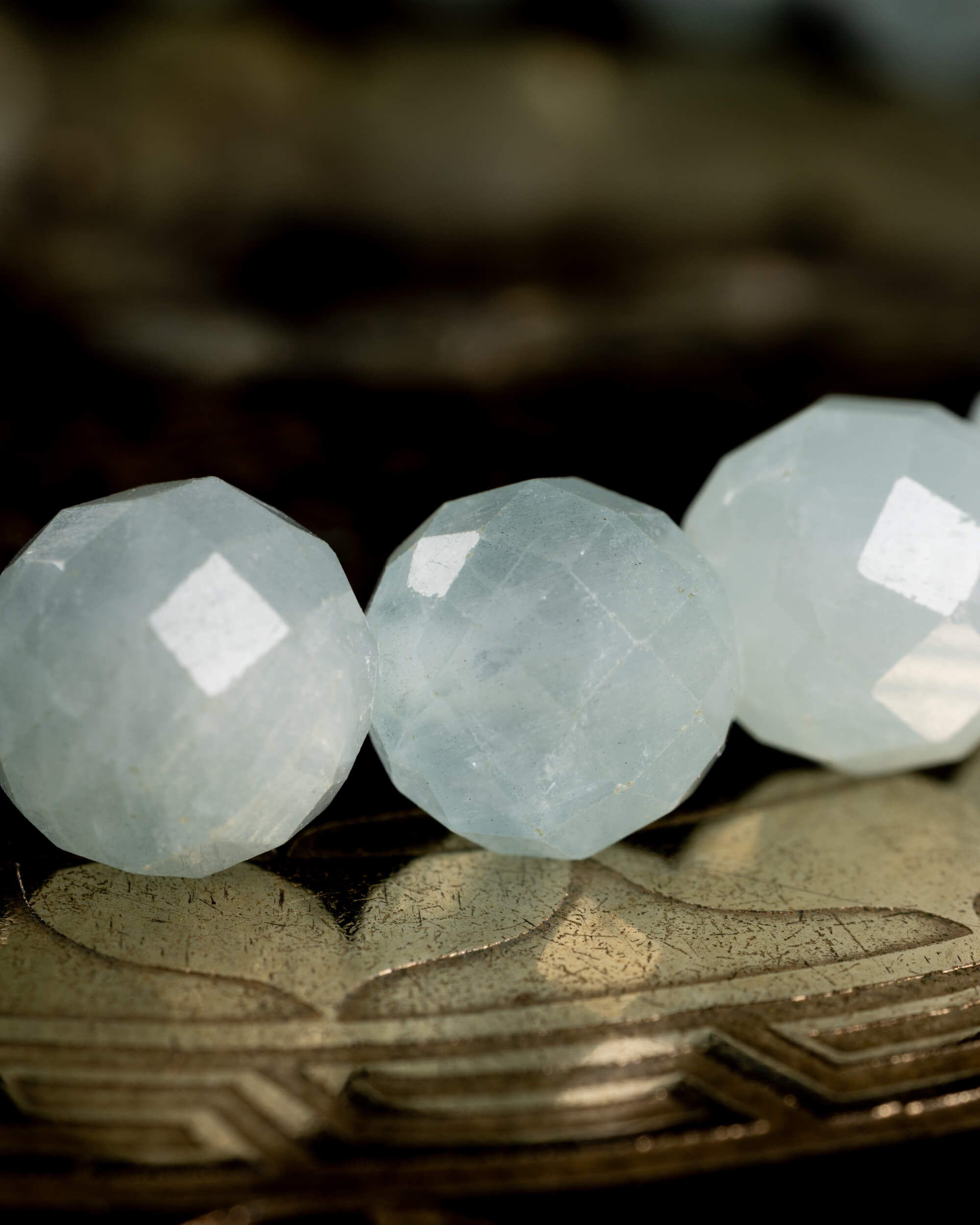 Pulsera de Aguamarina Facetada 8 mm - Comunicación Consciente