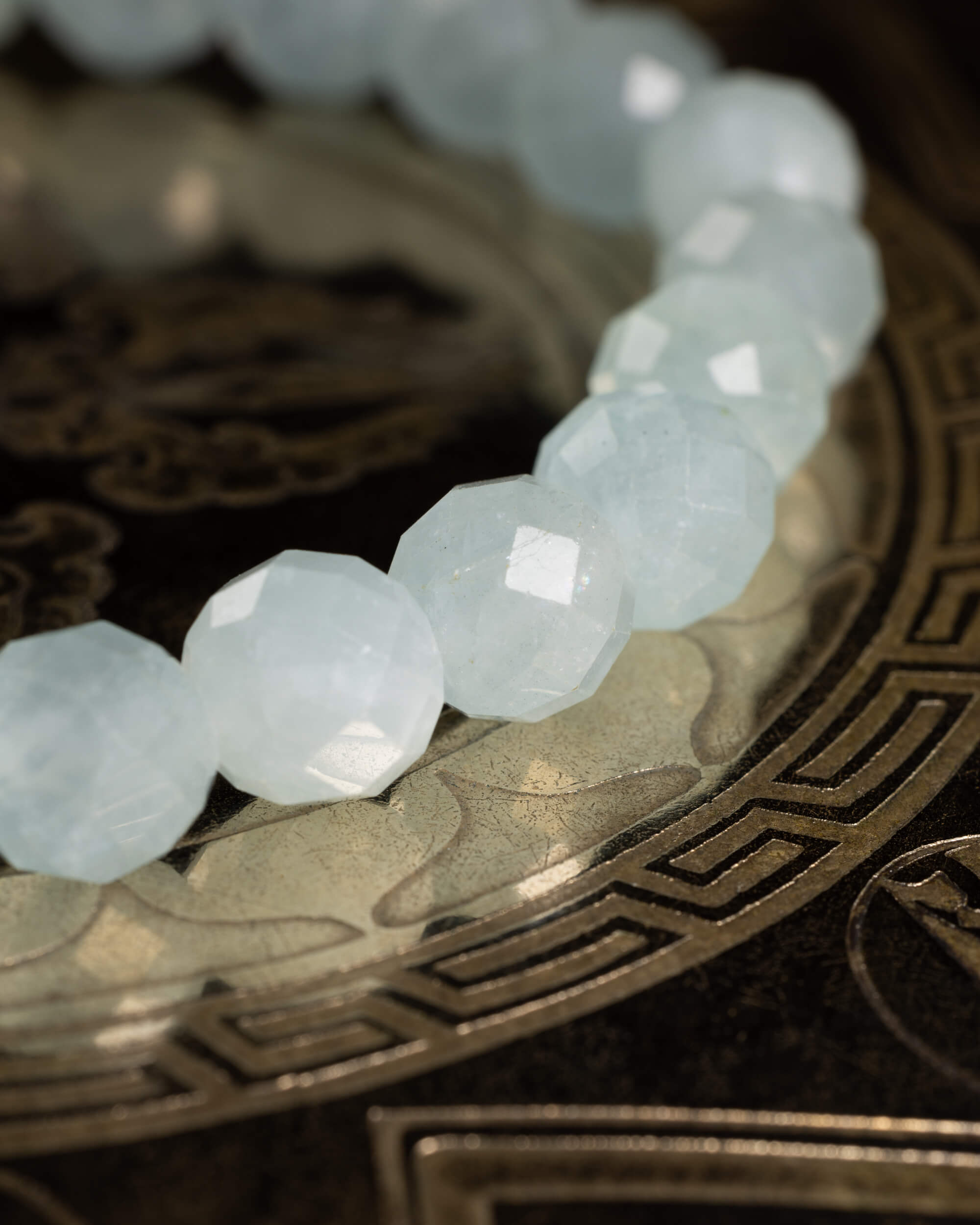 Pulsera de Aguamarina Facetada 8 mm - Comunicación Consciente