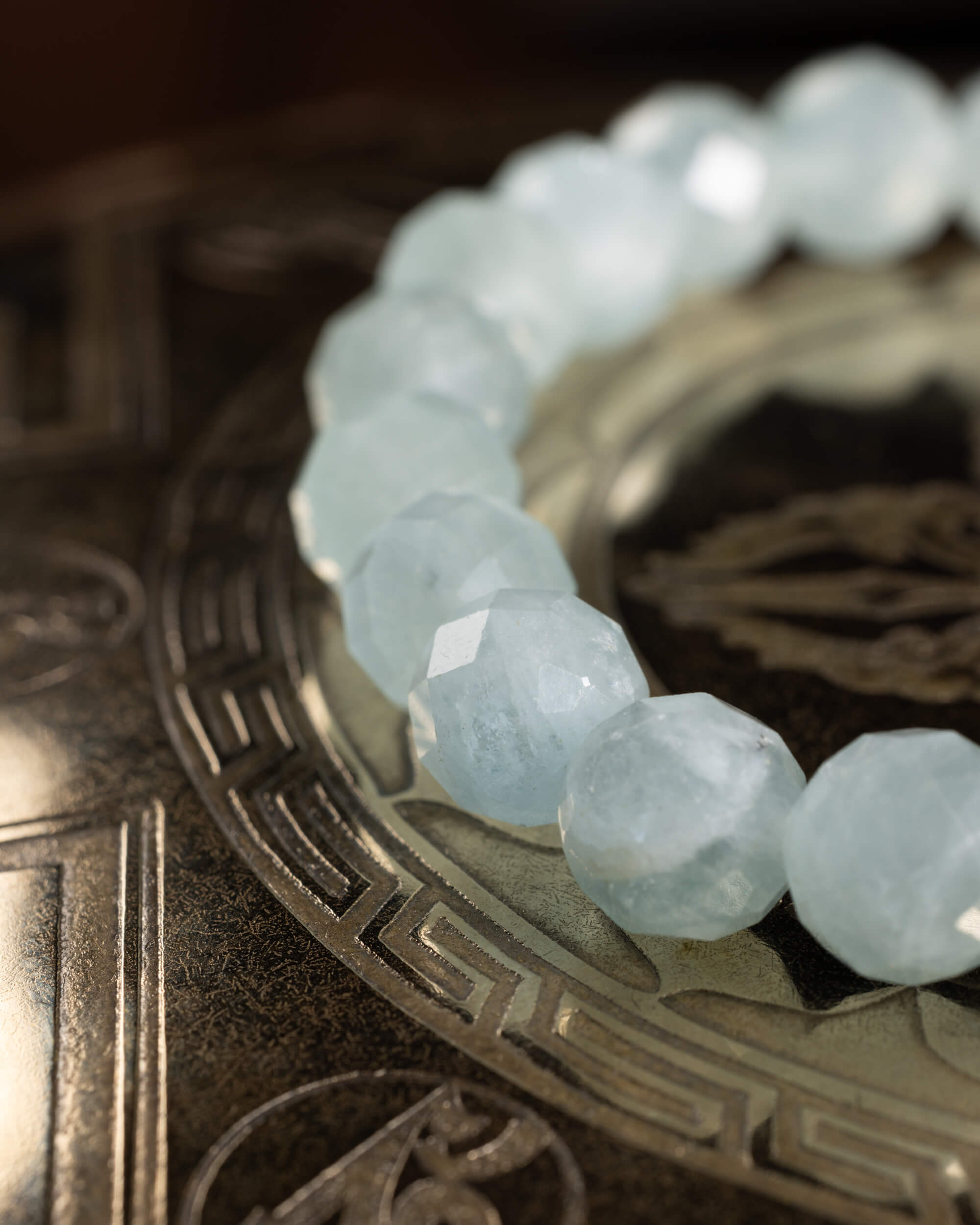 Pulsera de Aguamarina Facetada 8 mm - Comunicación Consciente