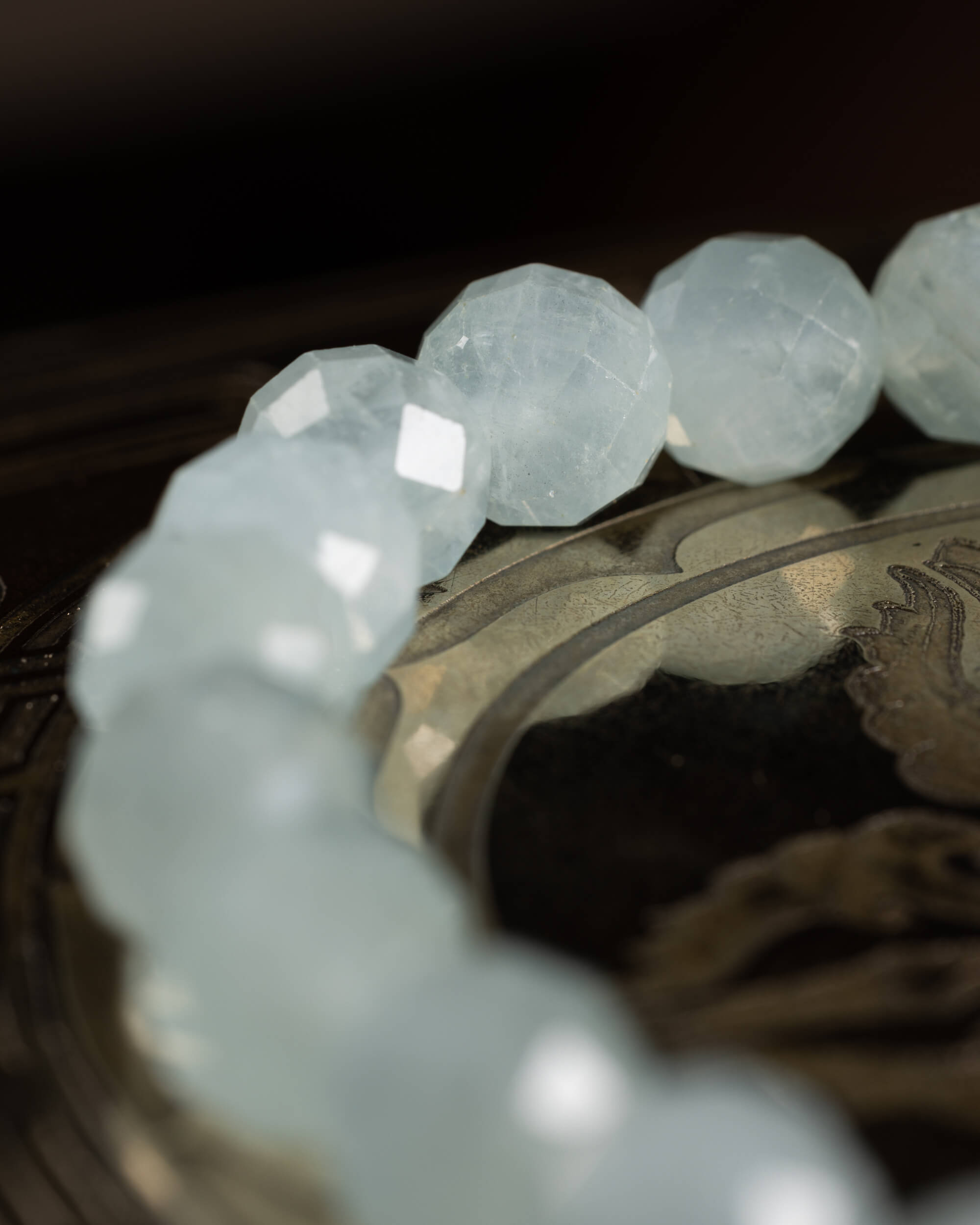 Pulsera de Aguamarina Facetada 8 mm - Comunicación Consciente