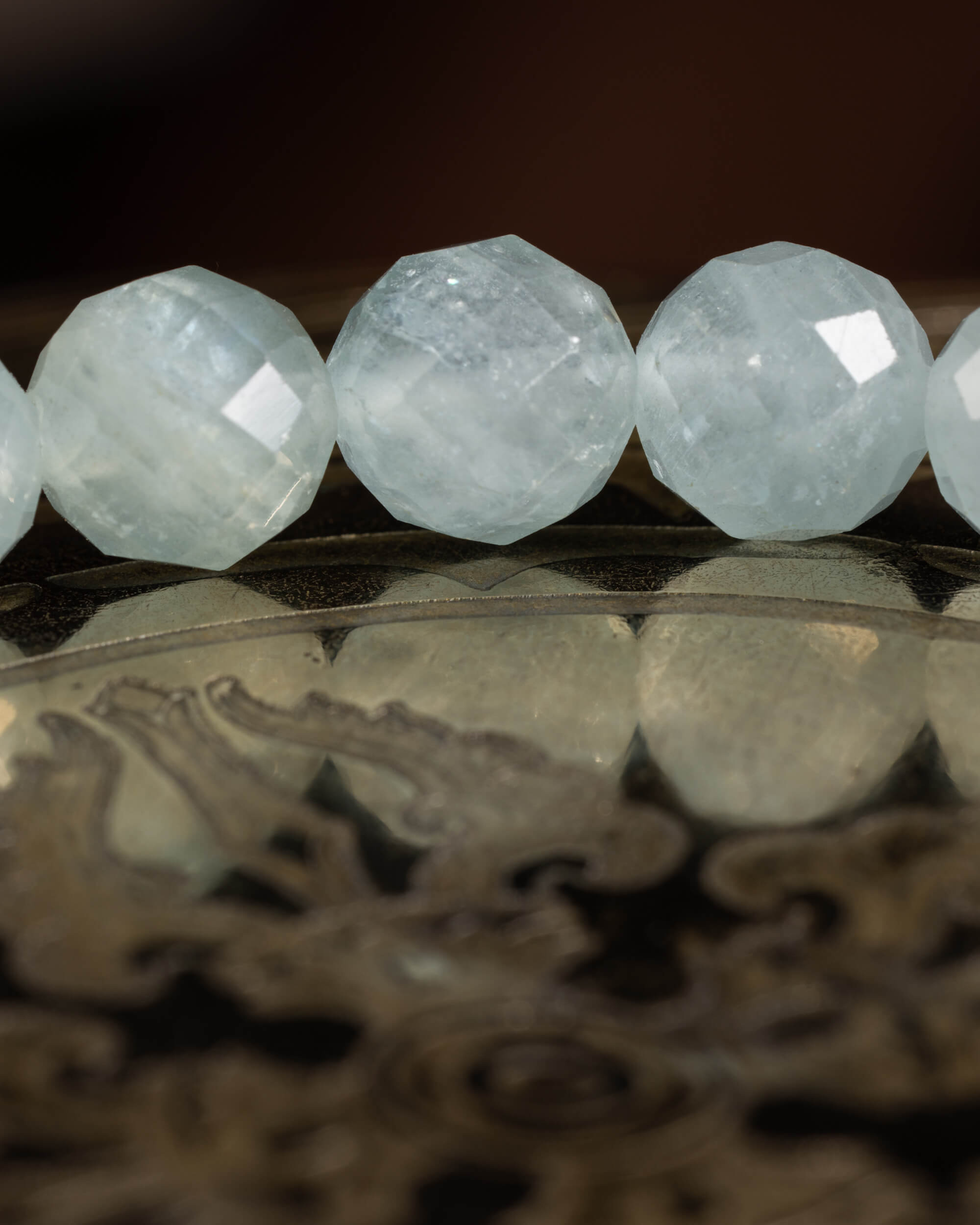 Pulsera de Aguamarina Facetada 8 mm - Comunicación Consciente