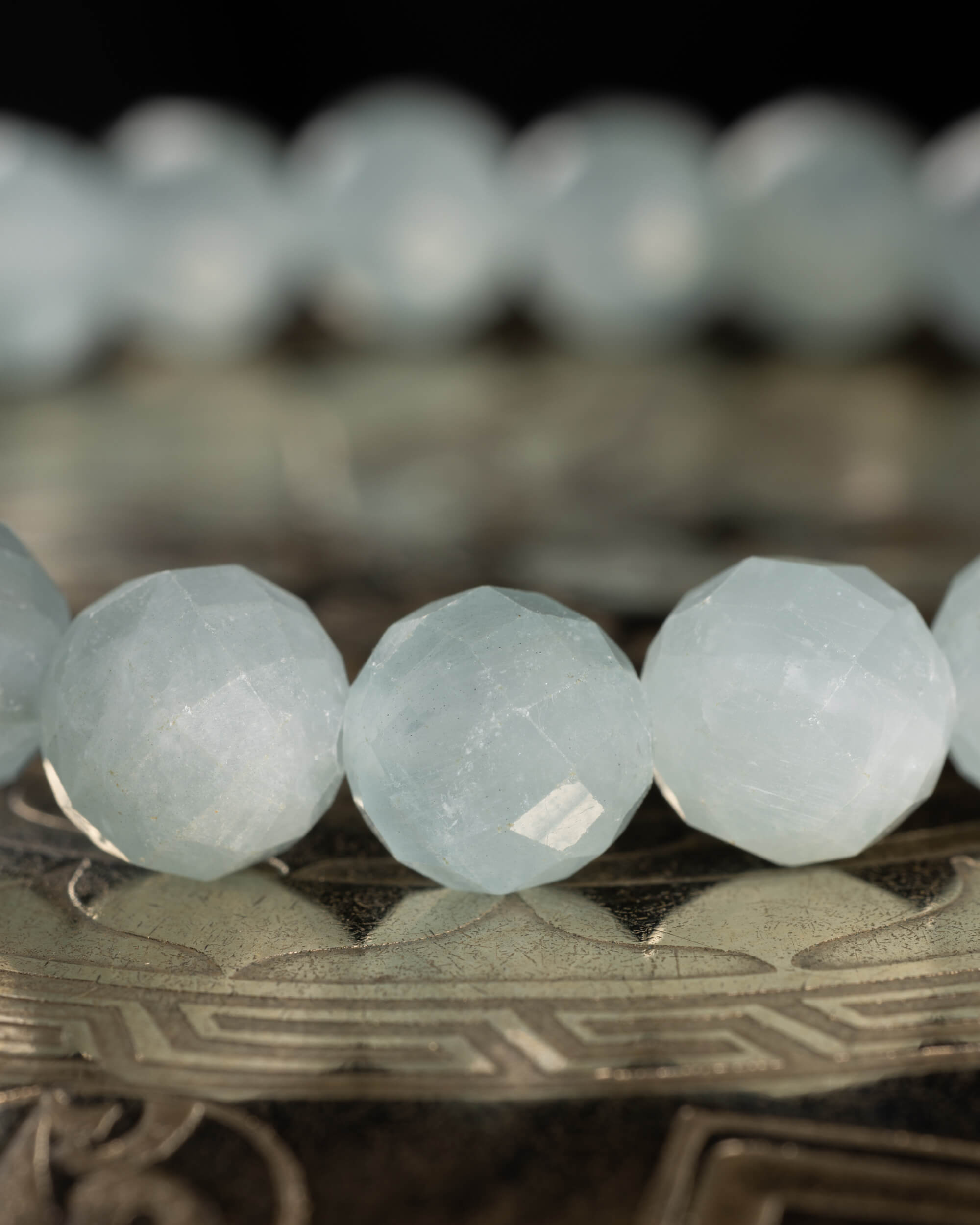 Pulsera de Aguamarina Facetada 8 mm - Comunicación Consciente