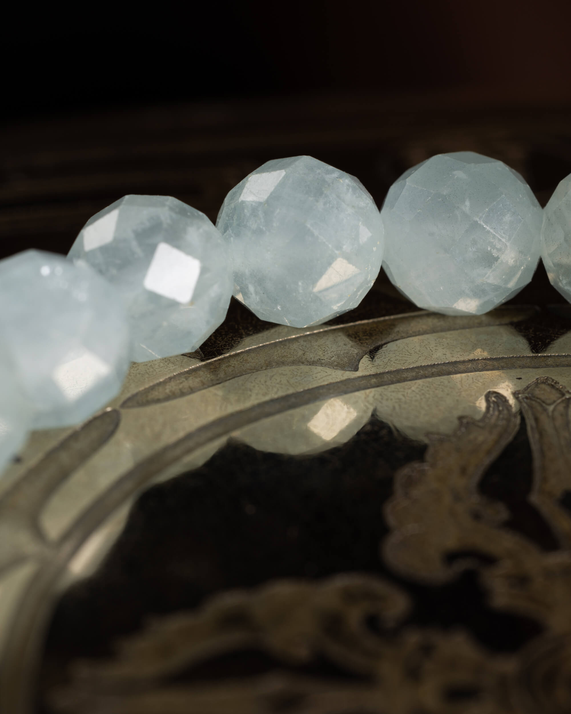 Pulsera de Aguamarina Facetada 8 mm - Comunicación Consciente