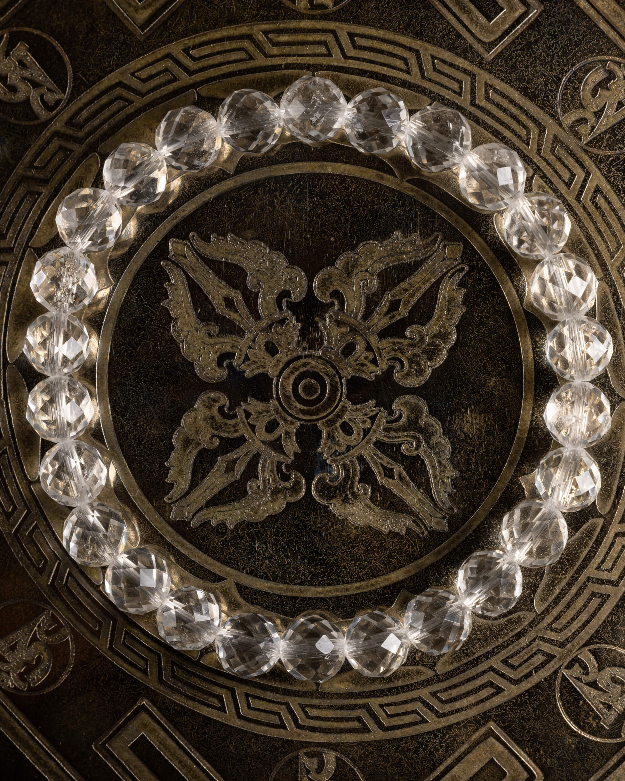 Pulsera de Cuarzo Transparente Facetada 8 mm - Luz Radiante y Claridad