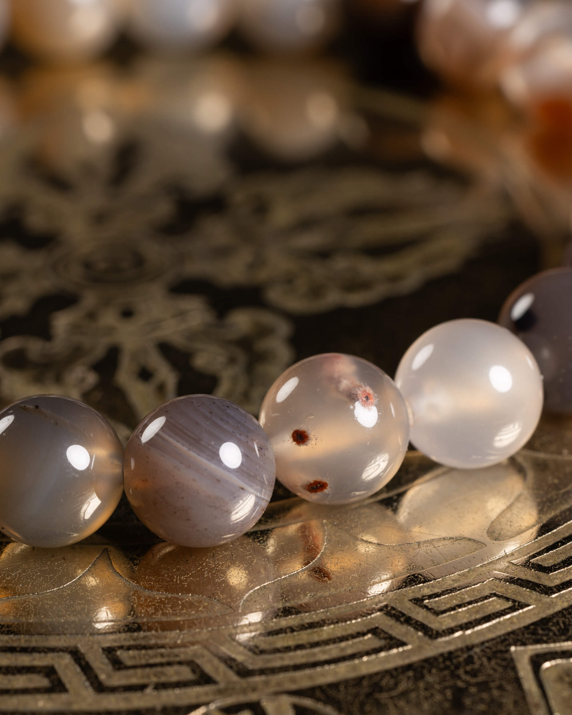 Pulsera de Ágata Botsuana 8 mm - Consuelo y Serenidad Emocional