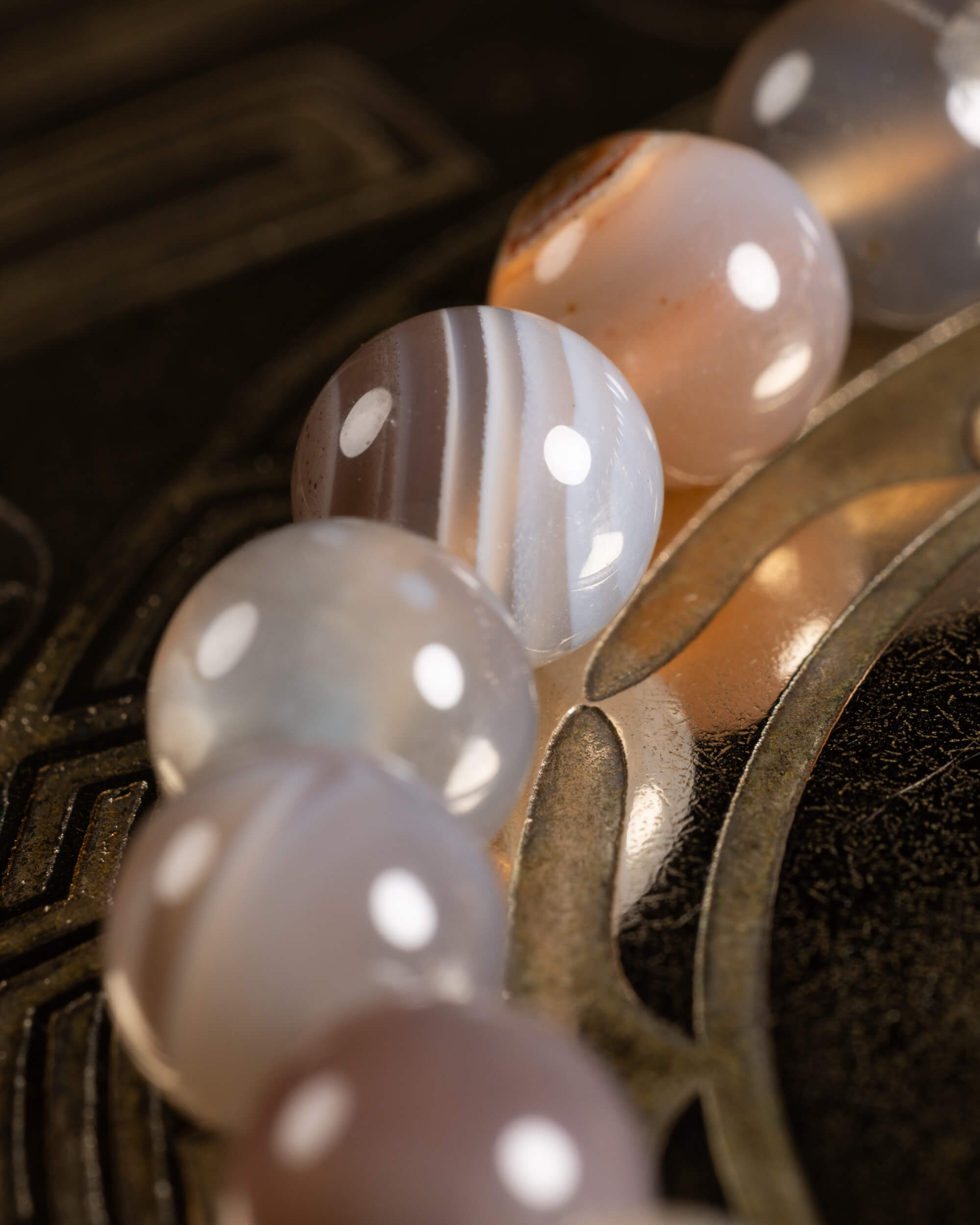 Pulsera de Ágata Botsuana 8 mm - Consuelo y Serenidad Emocional