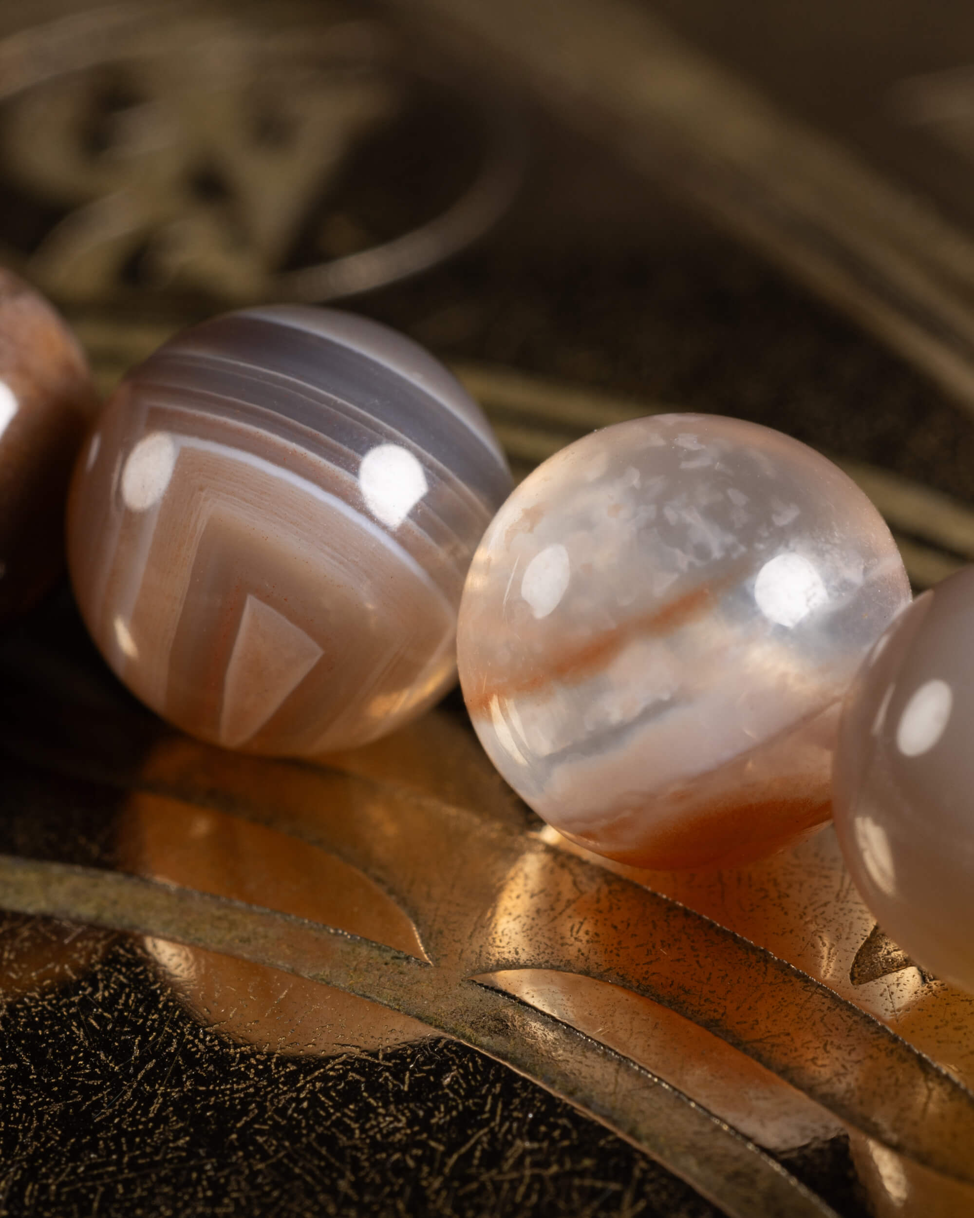 Pulsera de Ágata Botsuana 8 mm - Consuelo y Serenidad Emocional