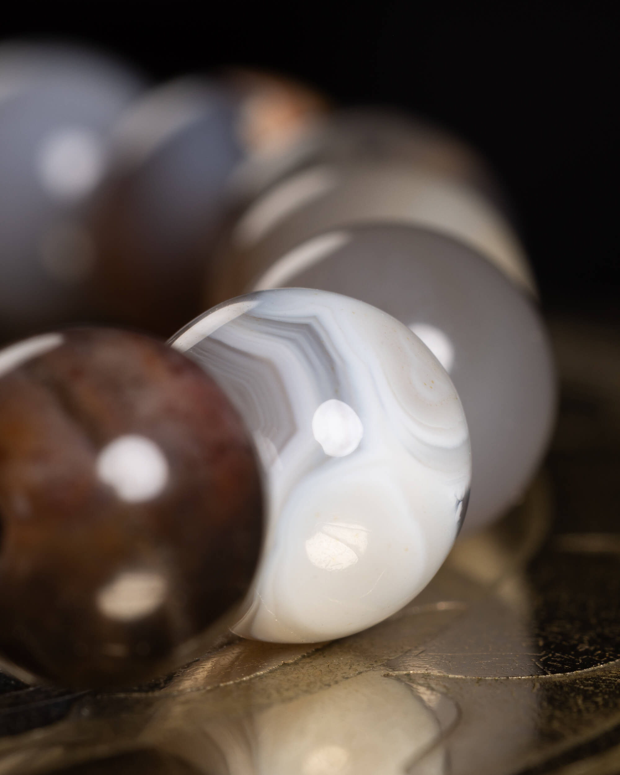 Pulsera de Ágata Botsuana 8 mm - Consuelo y Serenidad Emocional