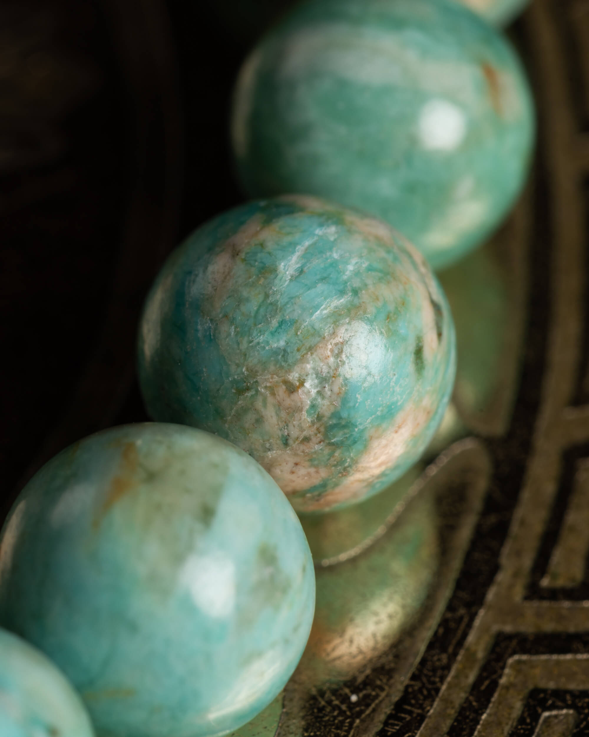 Pulsera de Turquesa Peruana 8 mm - Voz y Autenticidad