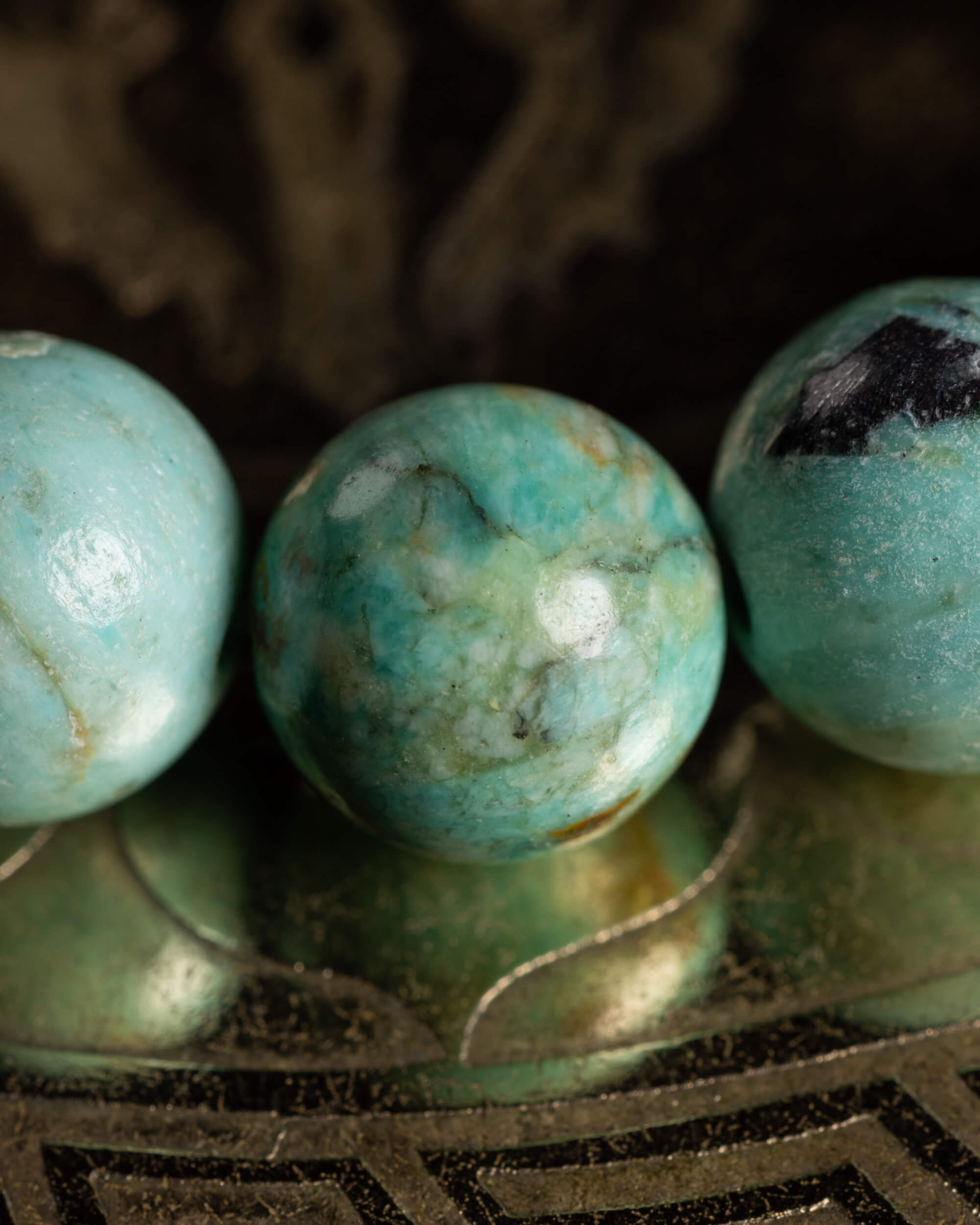 Pulsera de Turquesa Peruana 8 mm - Voz y Autenticidad