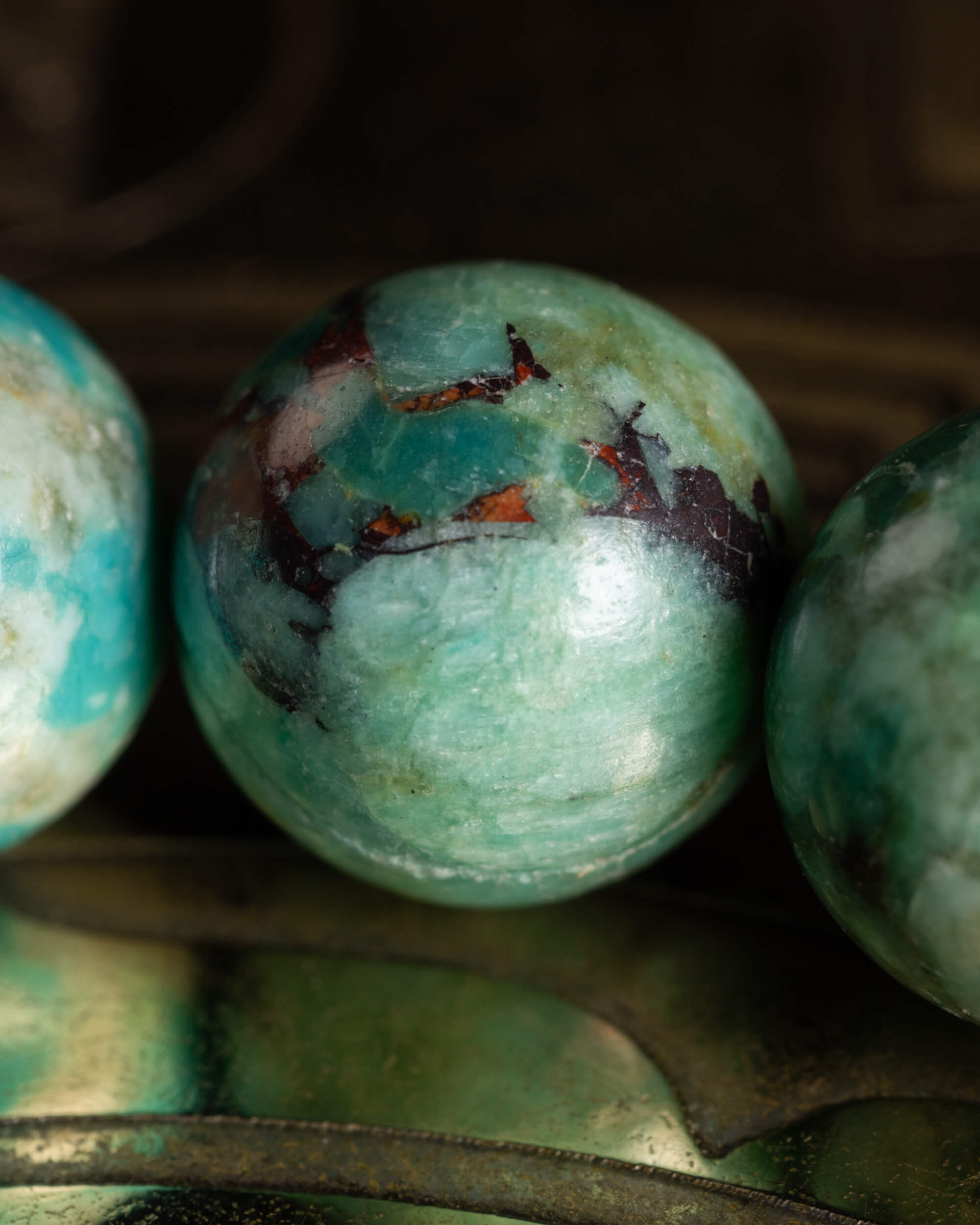 Pulsera de Turquesa Peruana 8 mm - Voz y Autenticidad