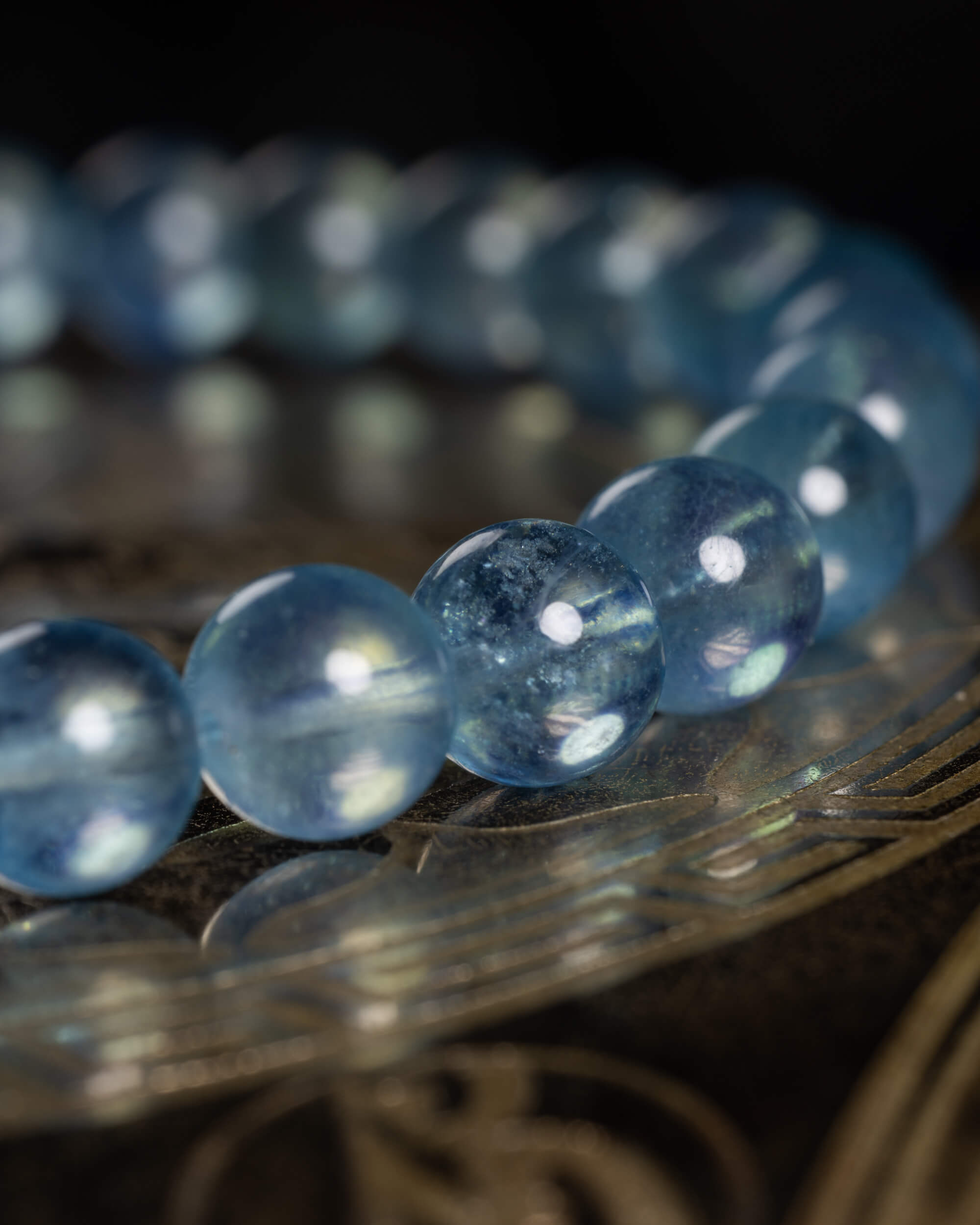 Pulsera de Aguamarina Santa María 6 mm - Expresión Armónica