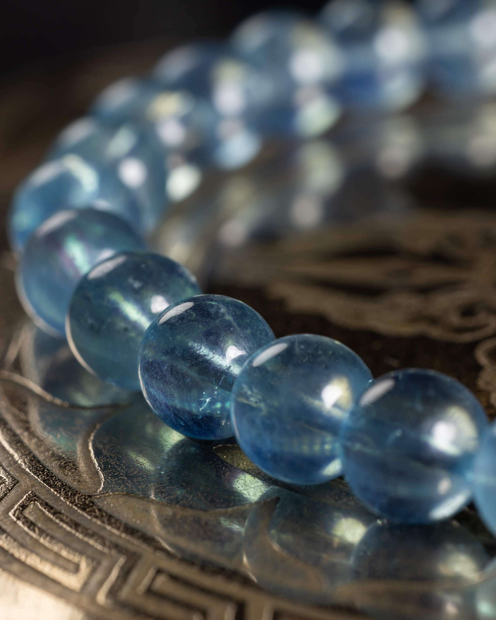 Pulsera de Aguamarina Santa María 6 mm - Expresión Armónica