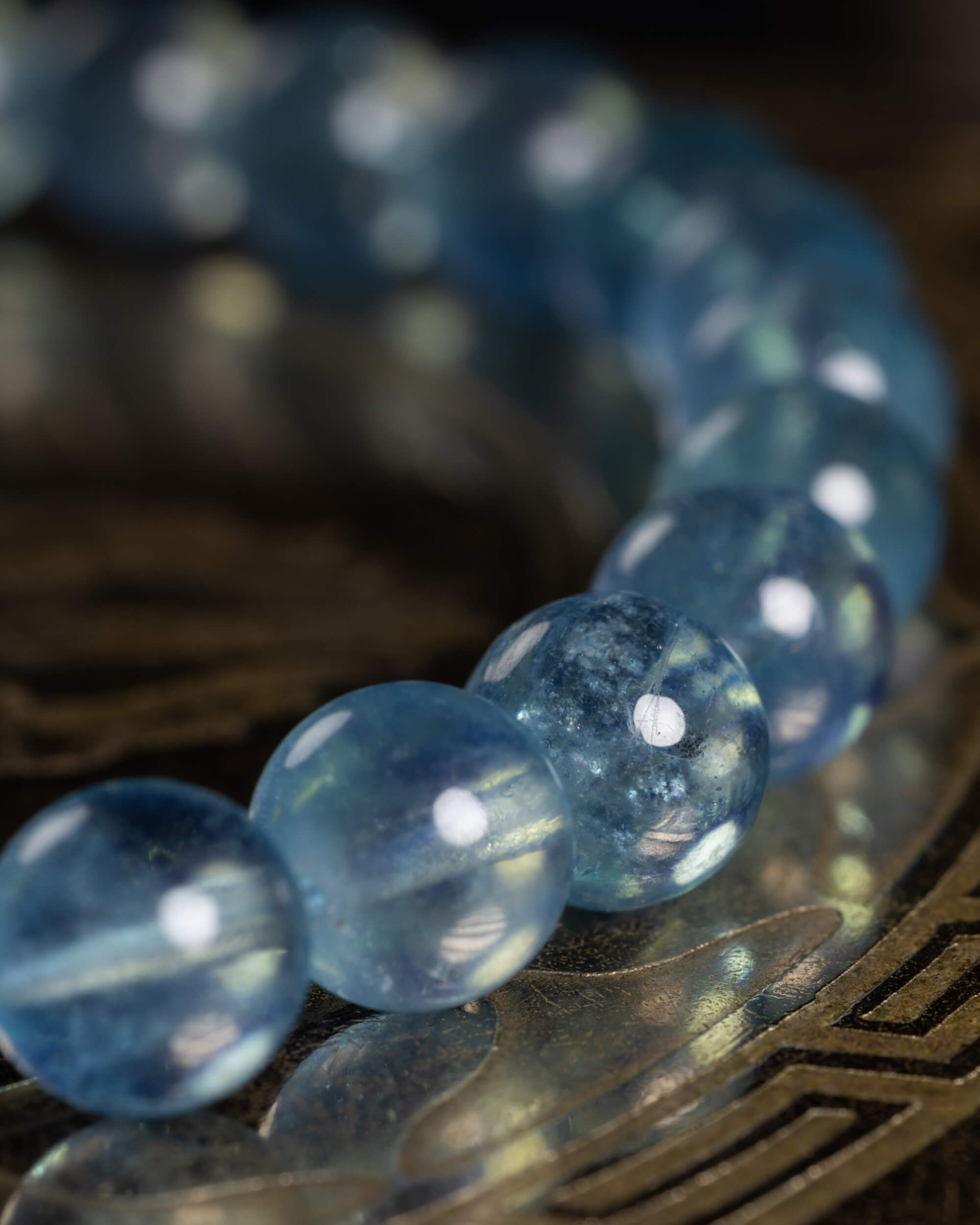 Pulsera de Aguamarina Santa María 6 mm - Expresión Armónica