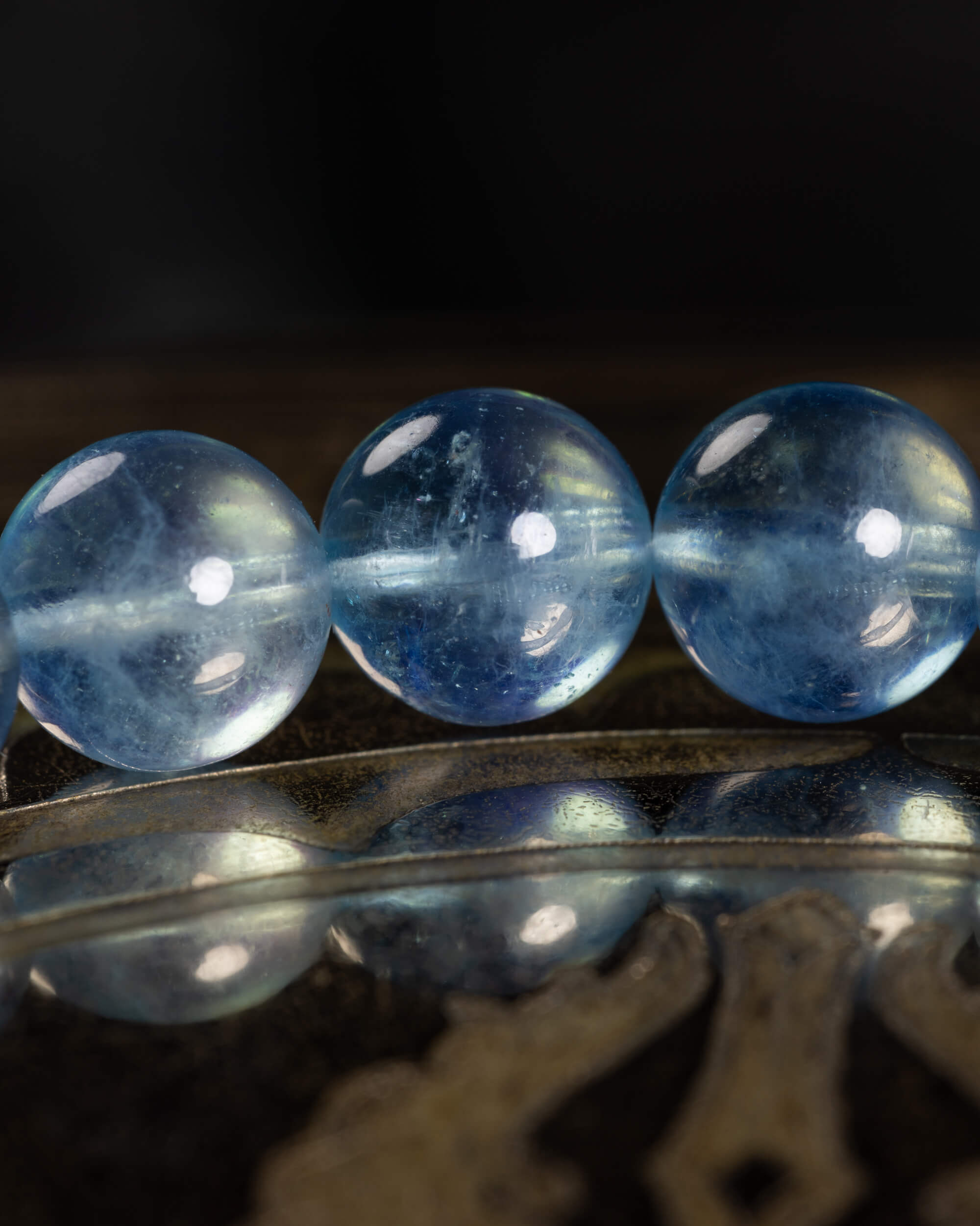 Pulsera de Aguamarina Santa María 6 mm - Expresión Armónica