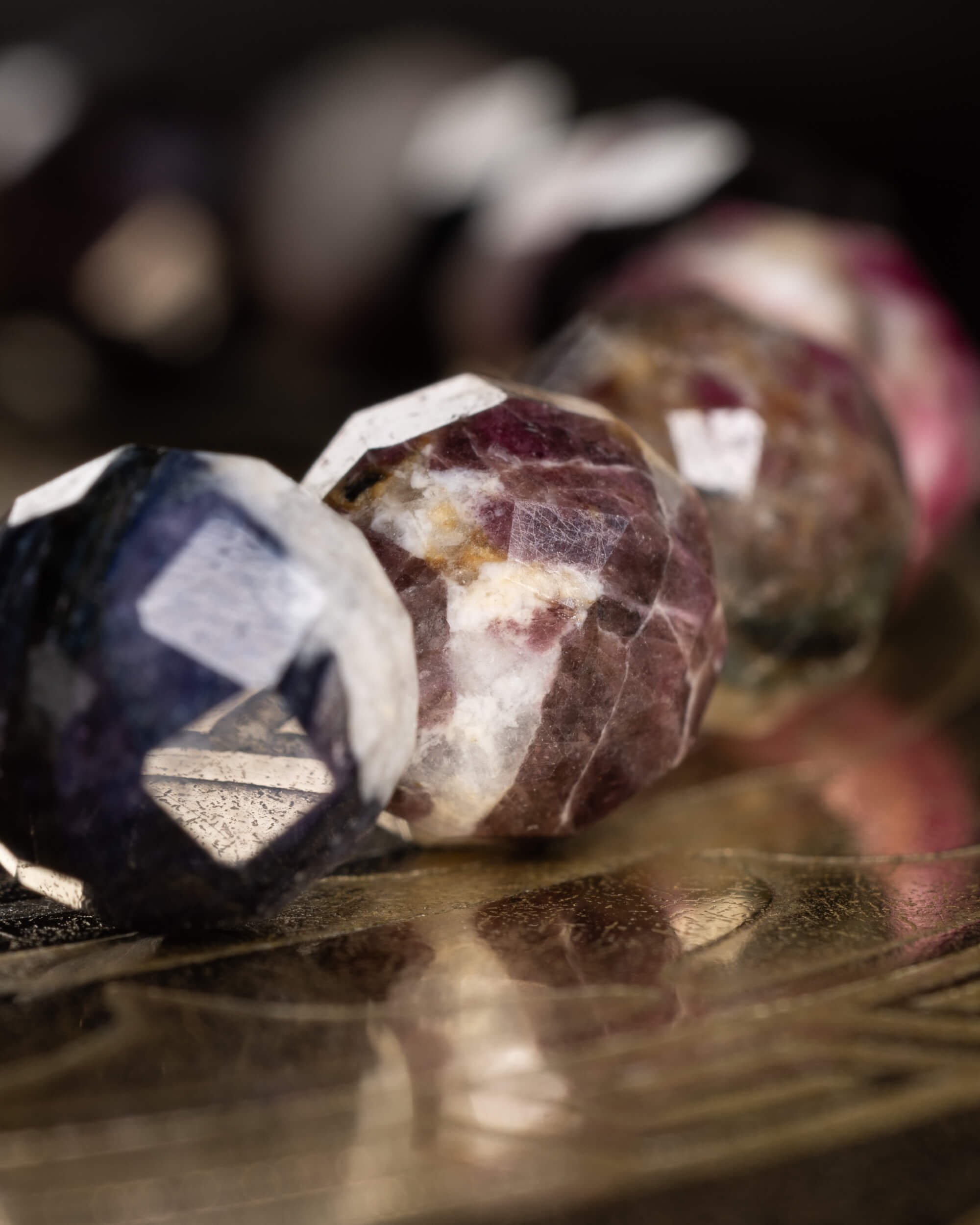 Pulsera de Turmalina Multicolor Facetada 8 mm - Corazón Protegido y Radiante