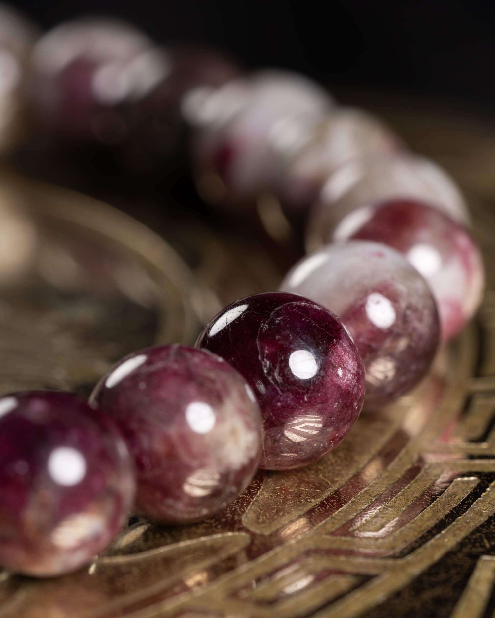 Pulsera de Turmalina Rubelita 6 mm - Amor Valiente y Deseo