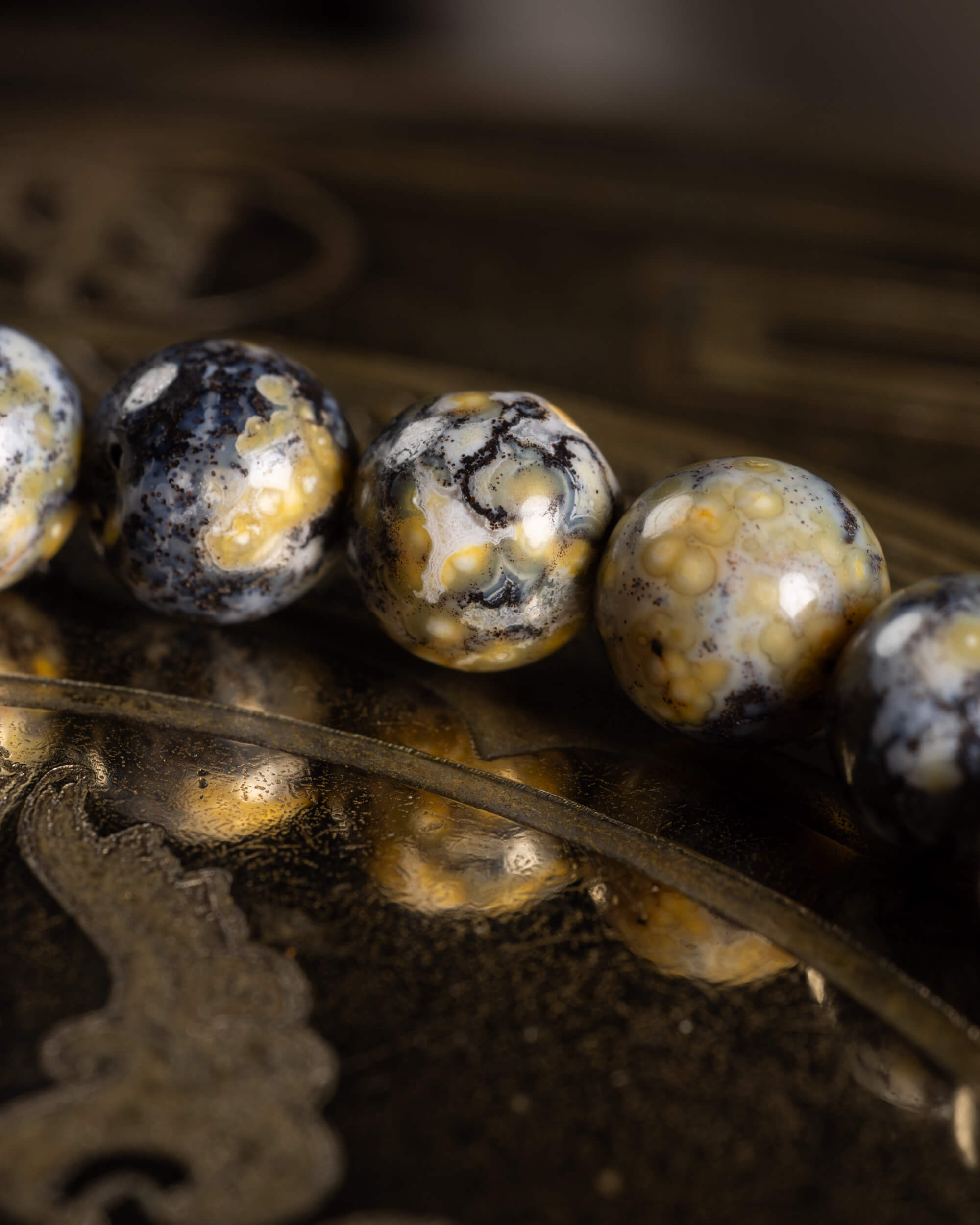 Pulsera de Jaspe Oceánico Amarillo 6 mm - Calma y Arraigo Luminoso