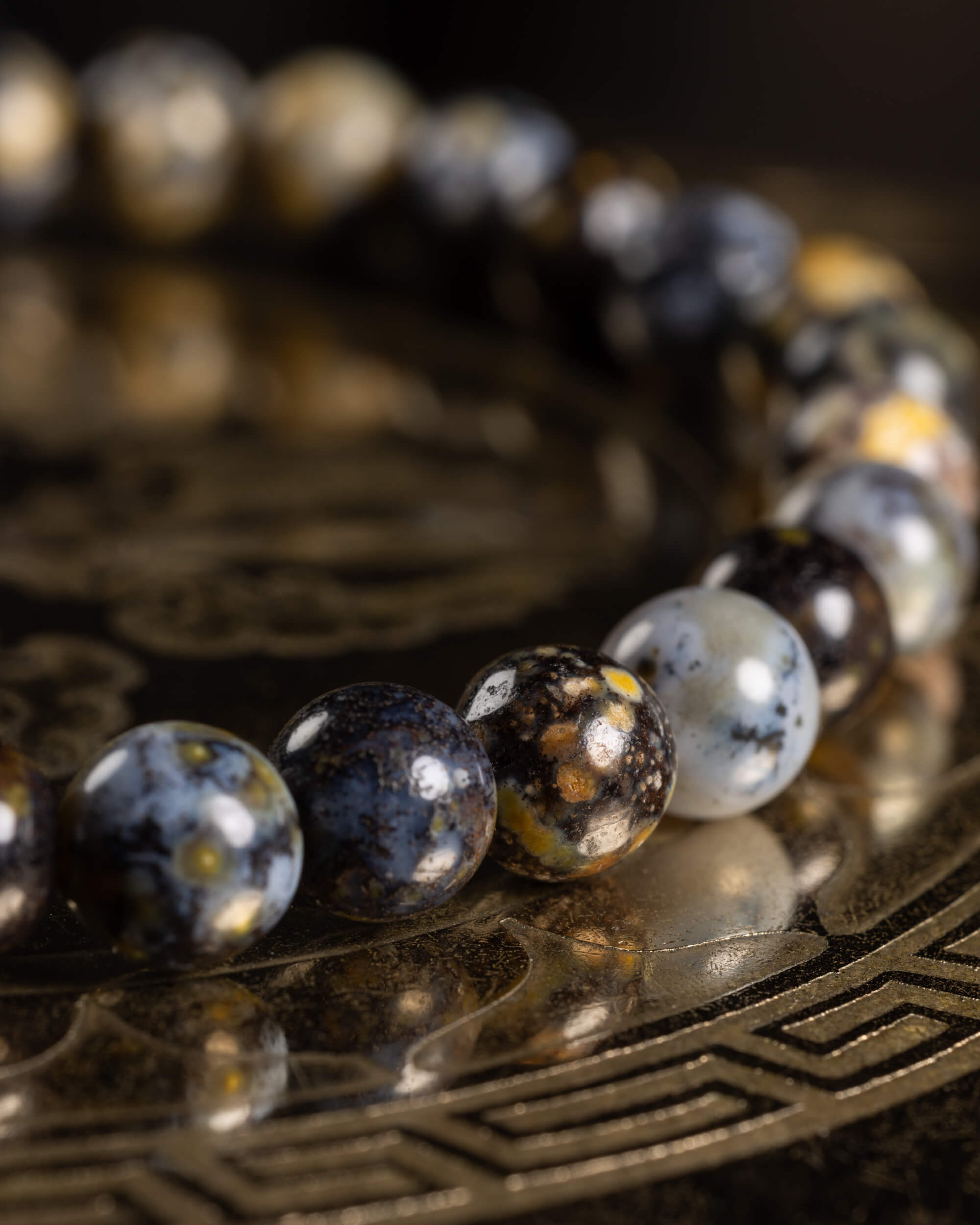 Pulsera de Jaspe Oceánico Amarillo 6 mm - Calma y Arraigo Luminoso