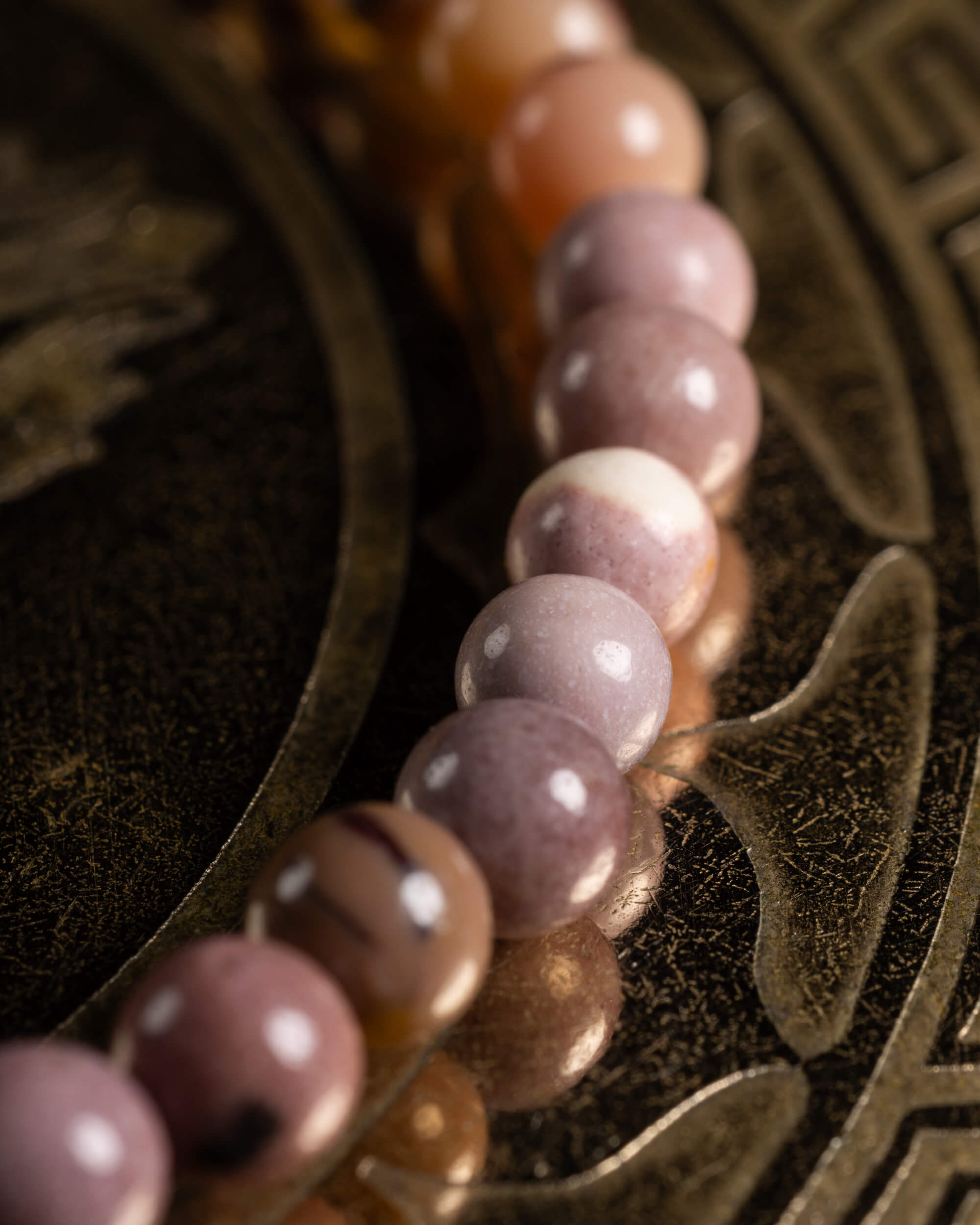 Pulsera de Jaspe Mokaita 4 mm - Ritmo Propio y Firmeza Suave (Degradado)