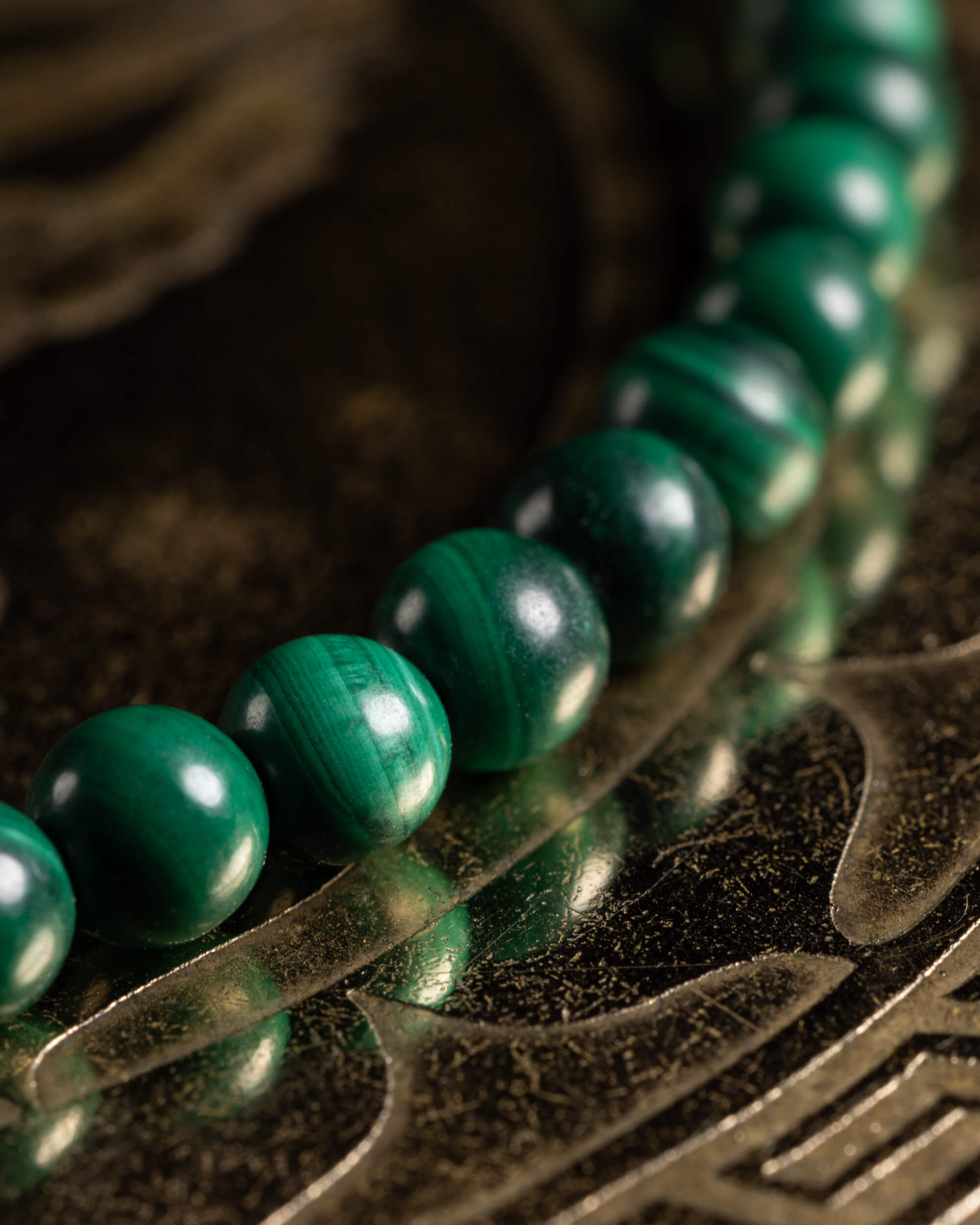 Pulsera de Malaquita (4 mm)