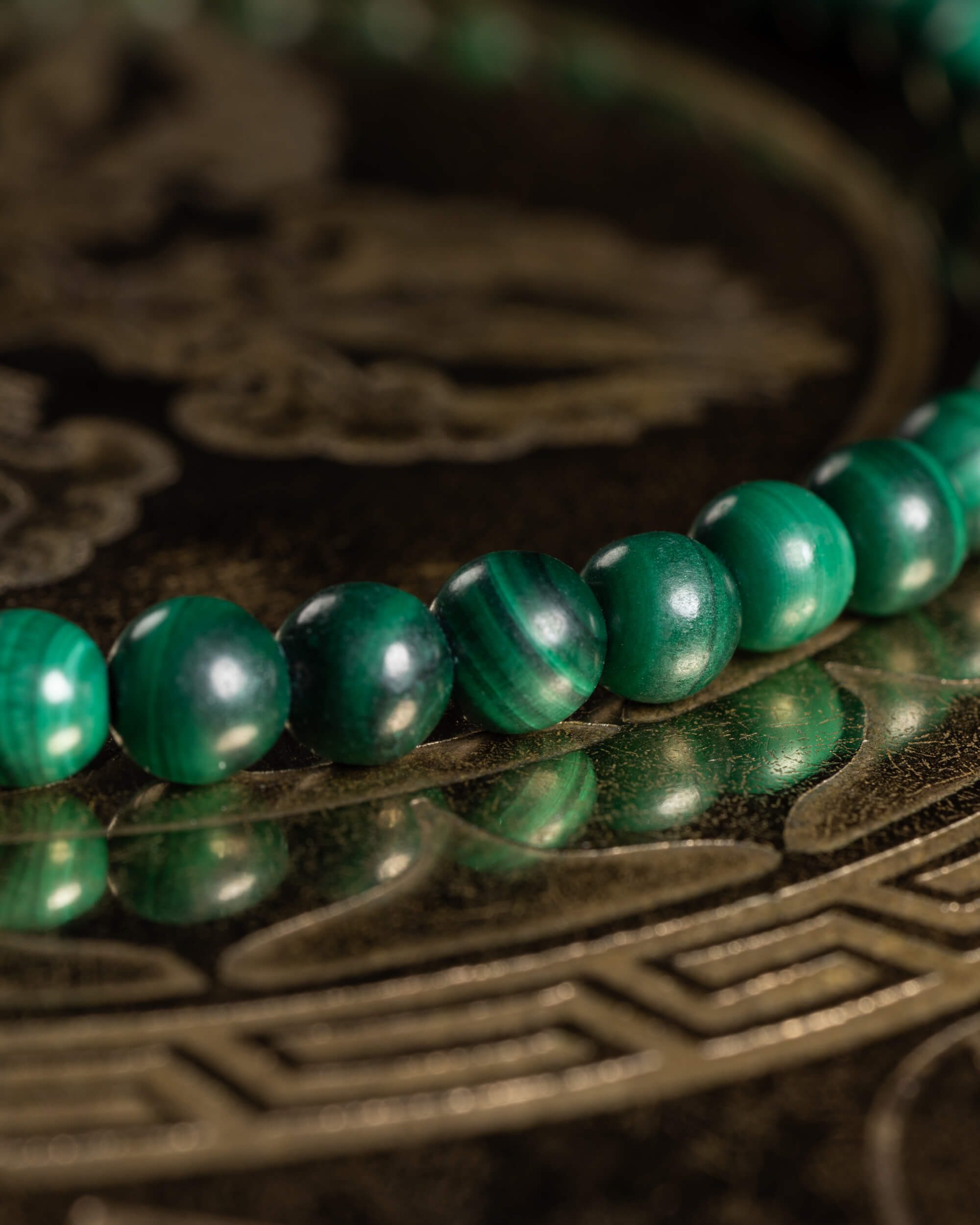 Pulsera de Malaquita (4 mm)