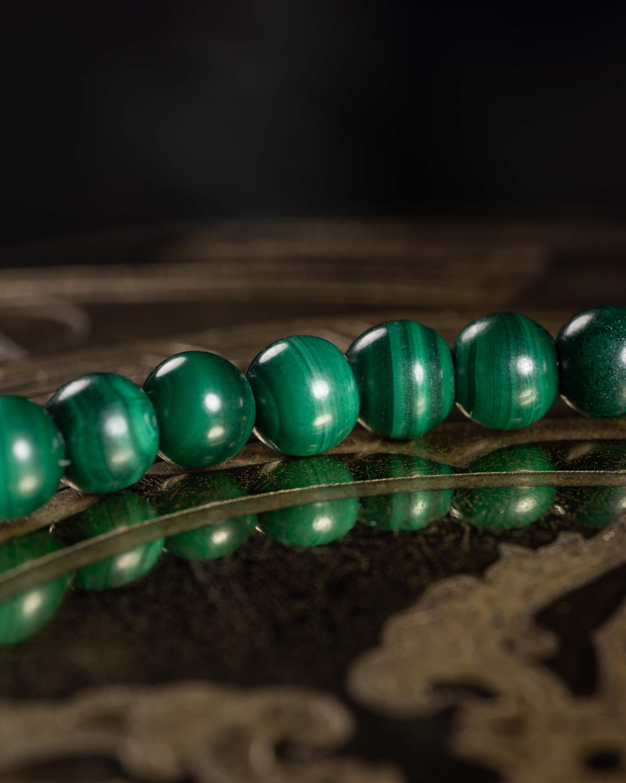 Pulsera de Malaquita (4 mm)