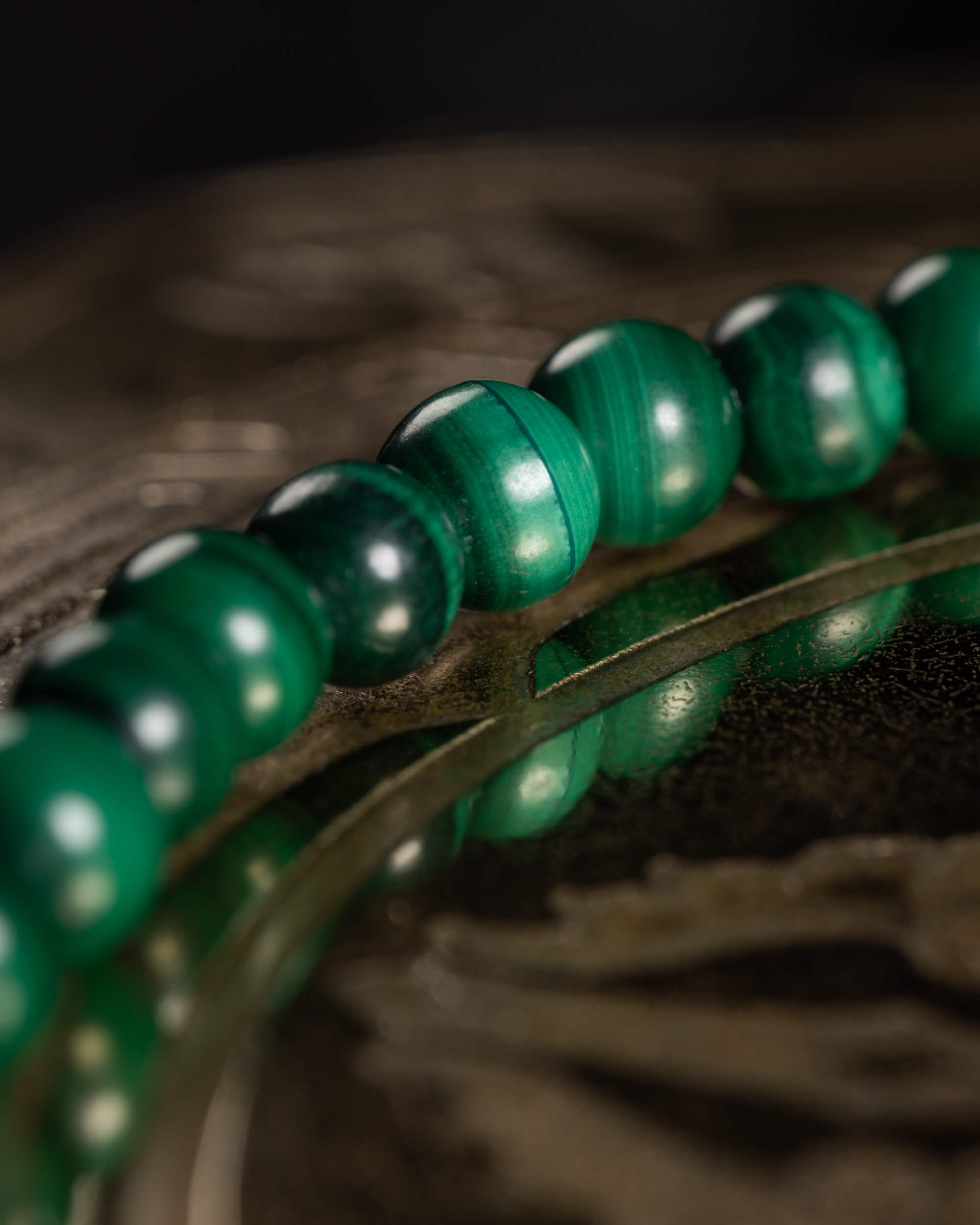 Pulsera de Malaquita (4 mm)