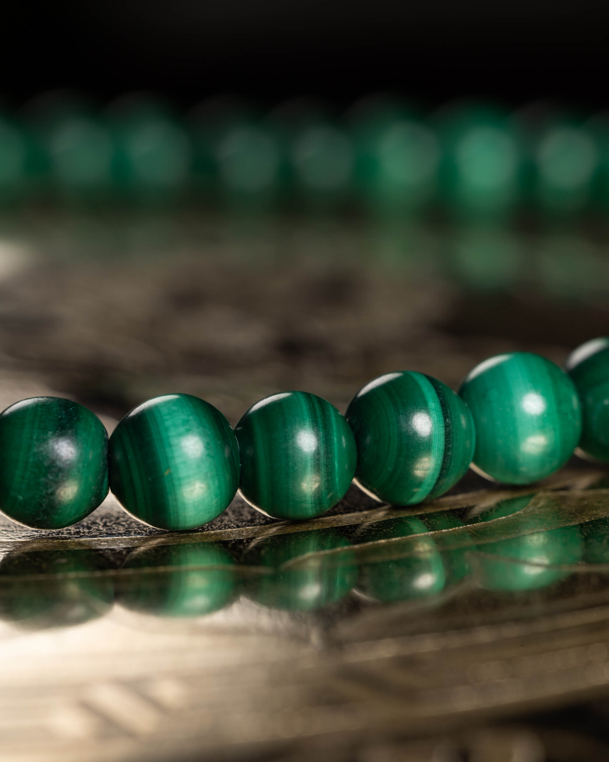 Pulsera de Malaquita (4 mm)