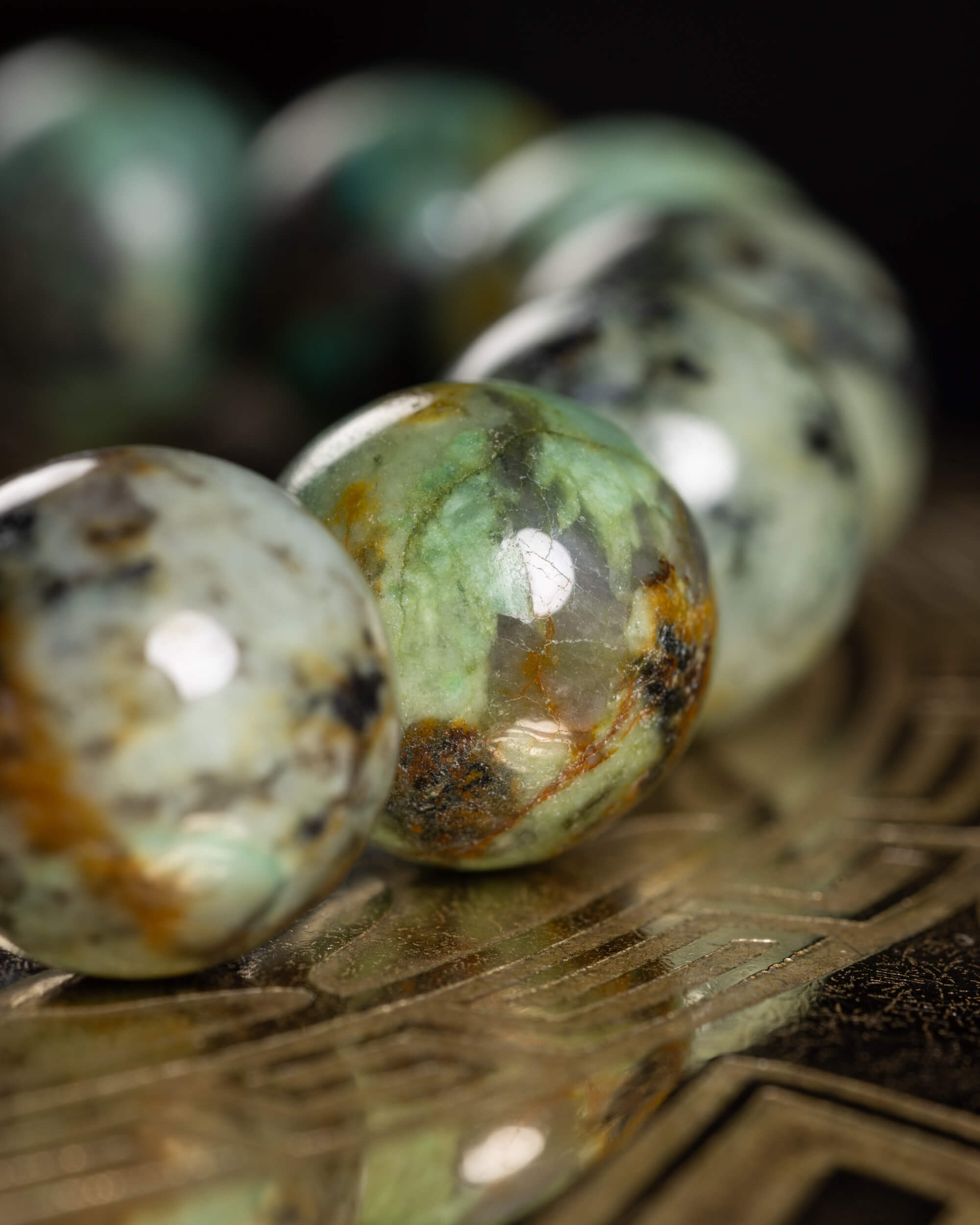 Pulsera de Turquesa Africana 10 mm - Expresión Plena y Serenidad