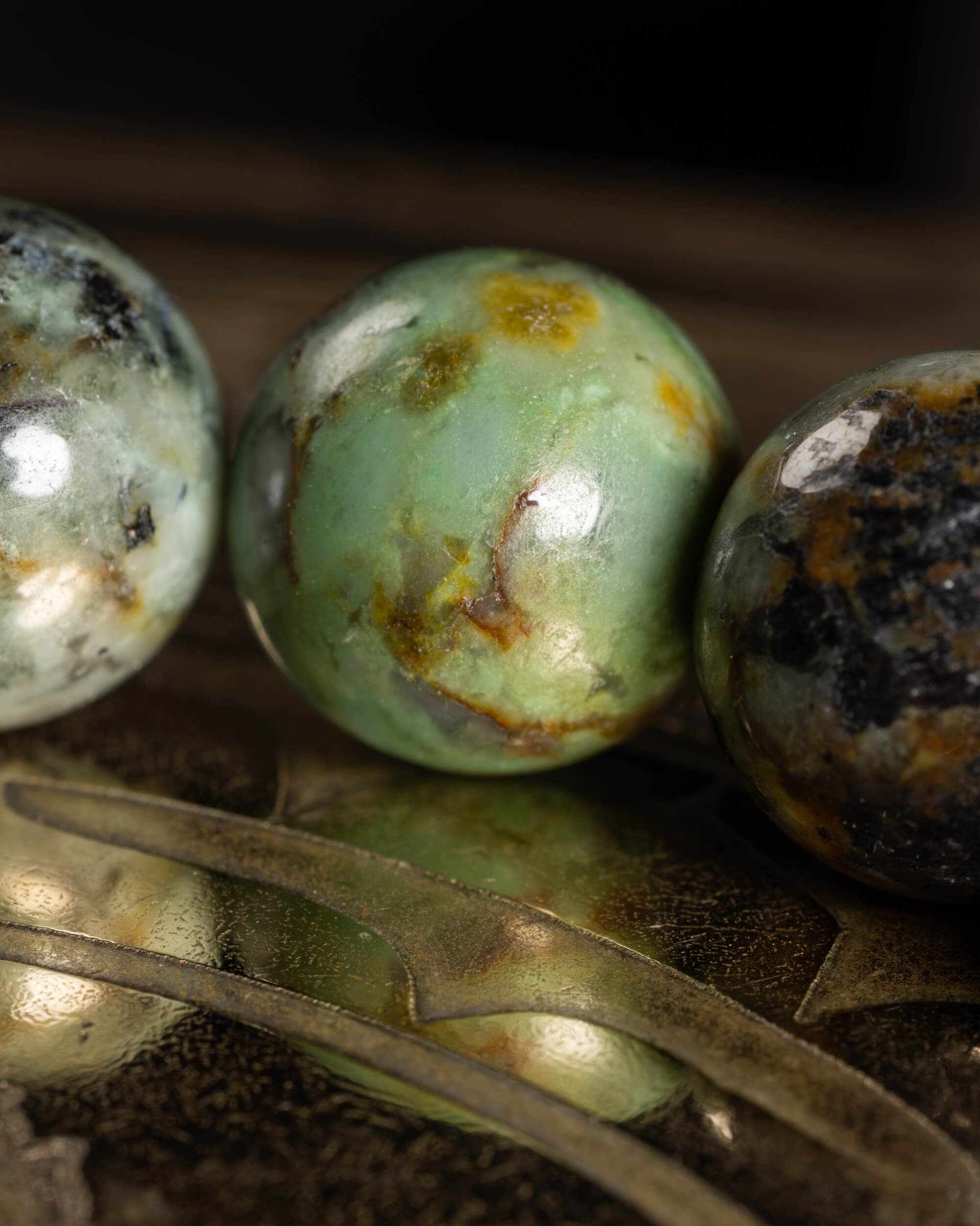 Pulsera de Turquesa Africana 10 mm - Expresión Plena y Serenidad