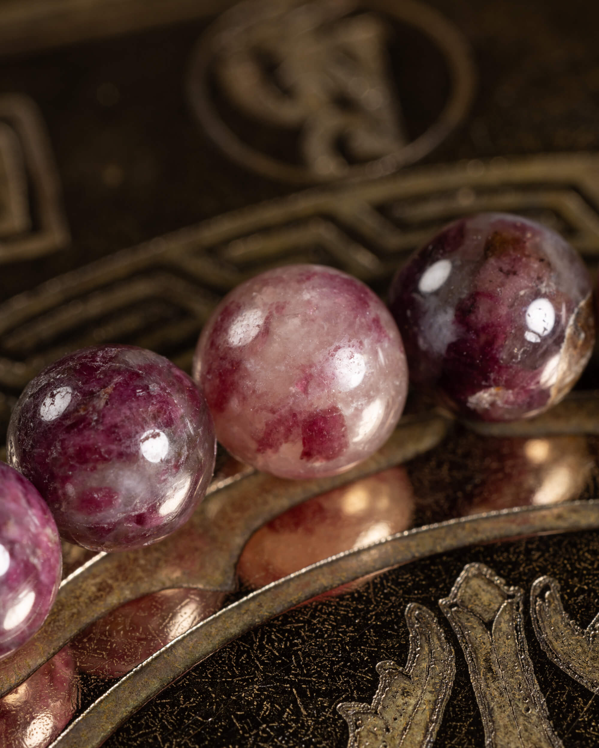 Pulsera de Turmalina Rubelita 8 mm - Pasión y Amor Valiente