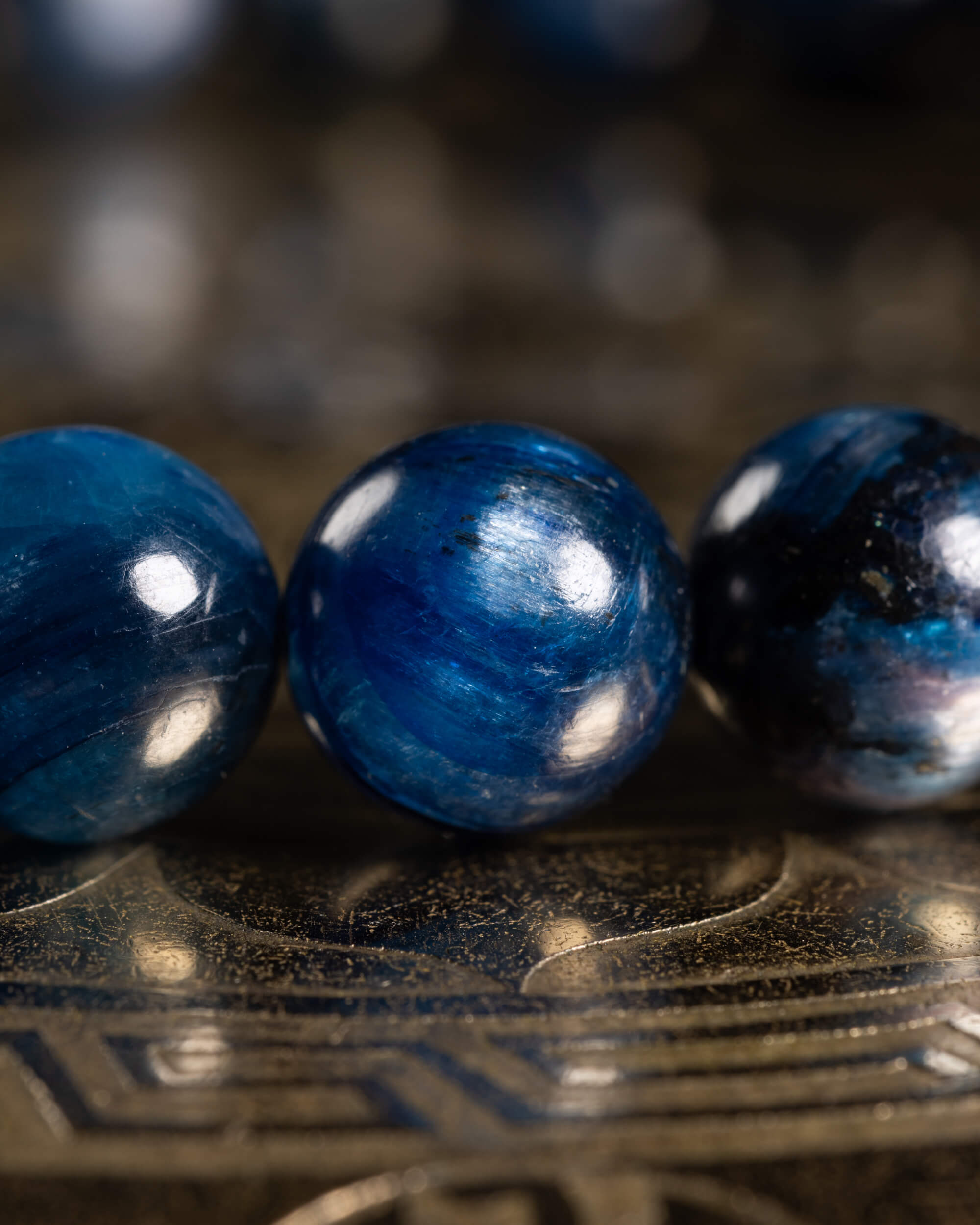 Pulsera de Cianita Azul (7 mm)