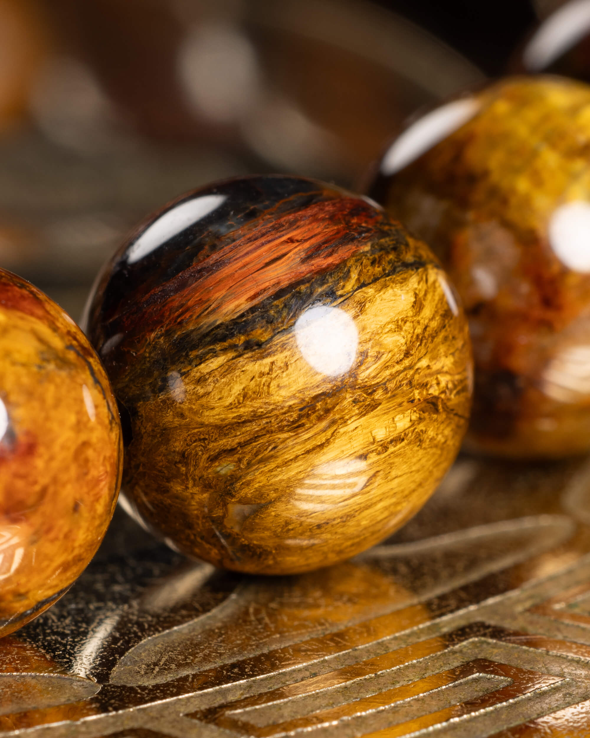 Pulsera de Pietersita de Namibia 9 mm - Visión y Expansión