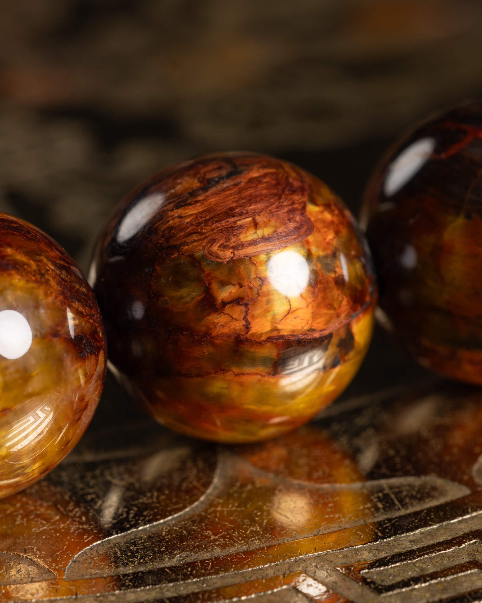 Pulsera de Pietersita de Namibia 8 mm - Visión Profunda y Poder