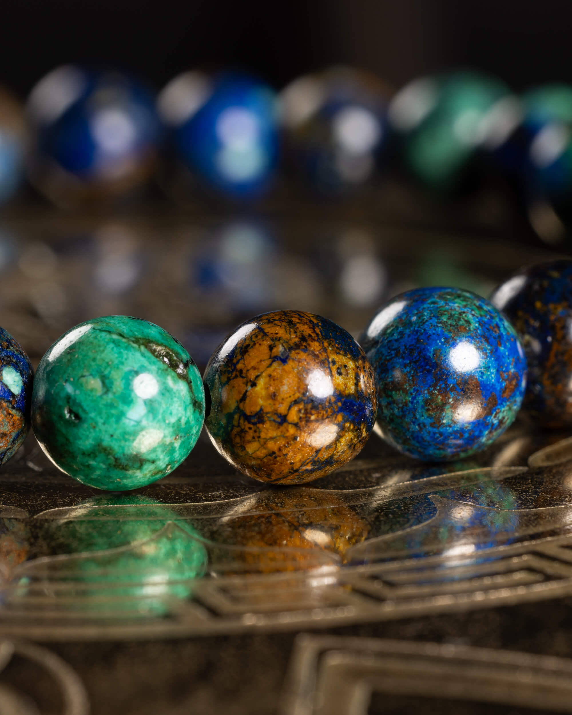 Pulsera de Crisocola 💚🗣️🦚 (8 mm) Comunicación, Sabiduría y Compasión