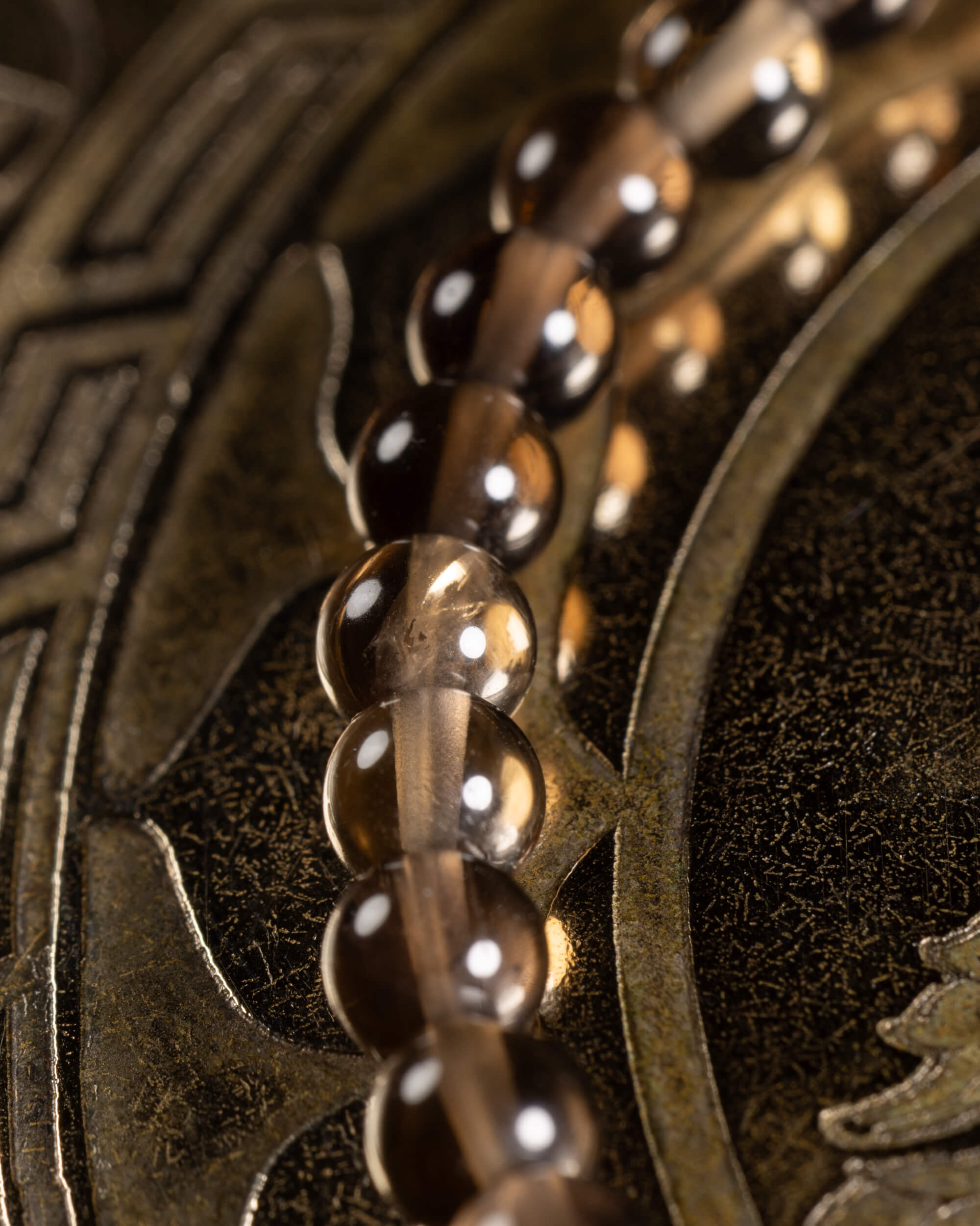 Pulsera de Cuarzo Ahumado 4 mm - Estabilidad y Base Suave