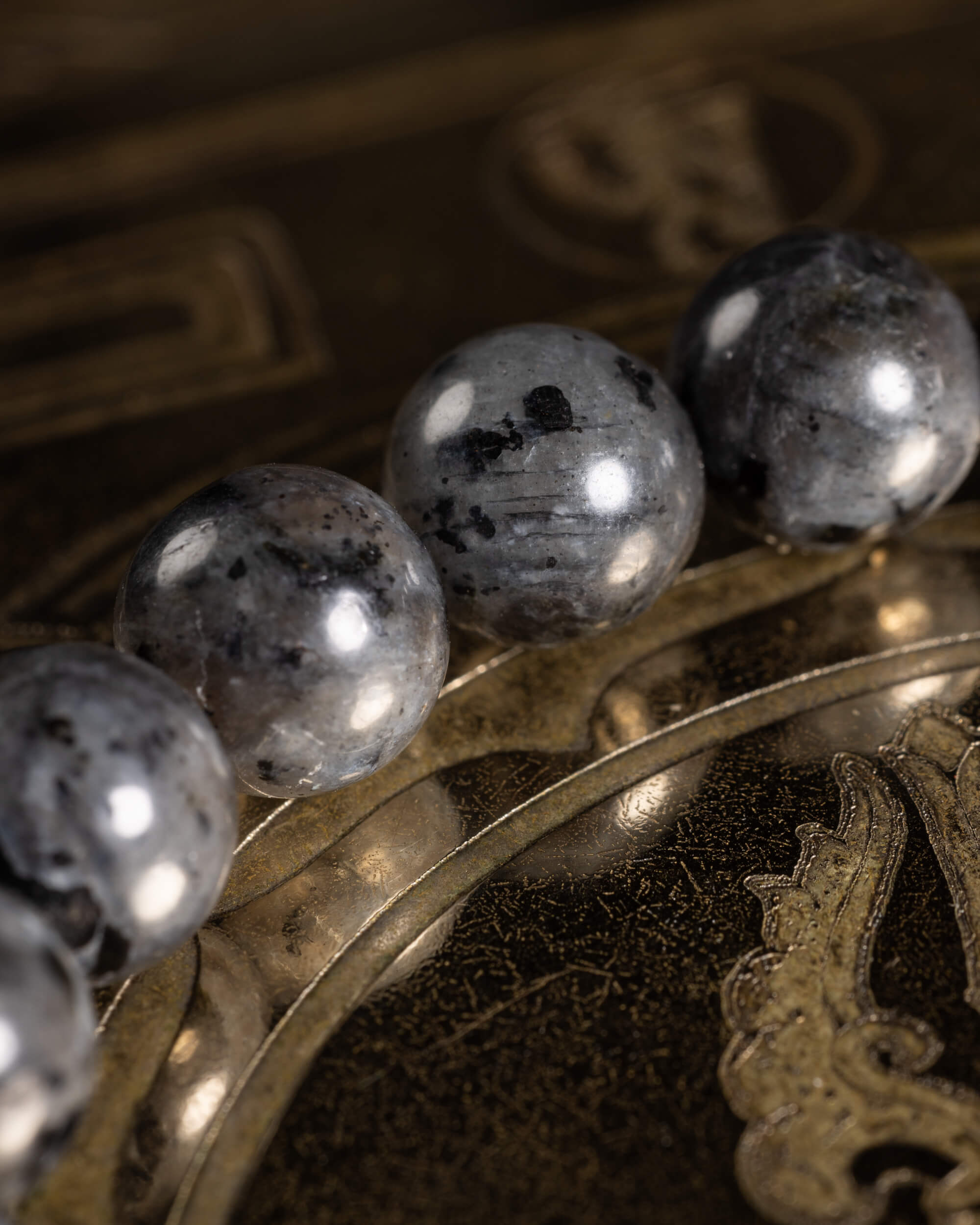 Pulsera de Larvikita 8 mm - Visión Profunda y Arraigo