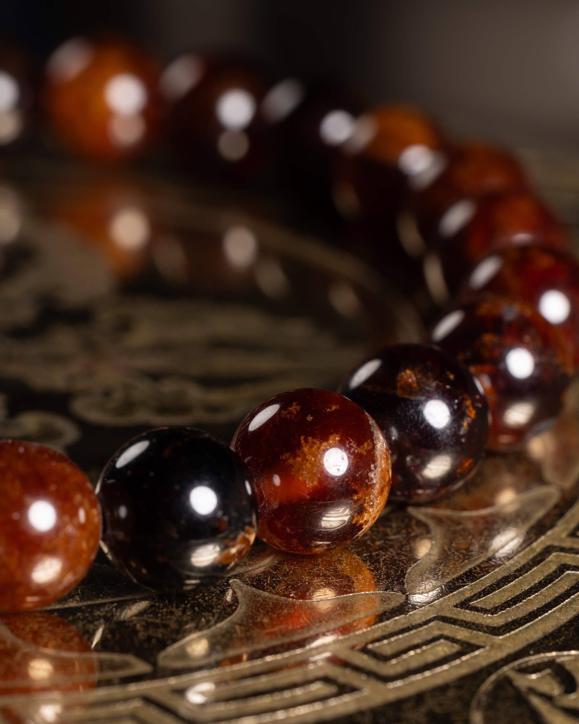 Pulsera de Granate Espesartina 8 mm - Deseo y Poder Personal