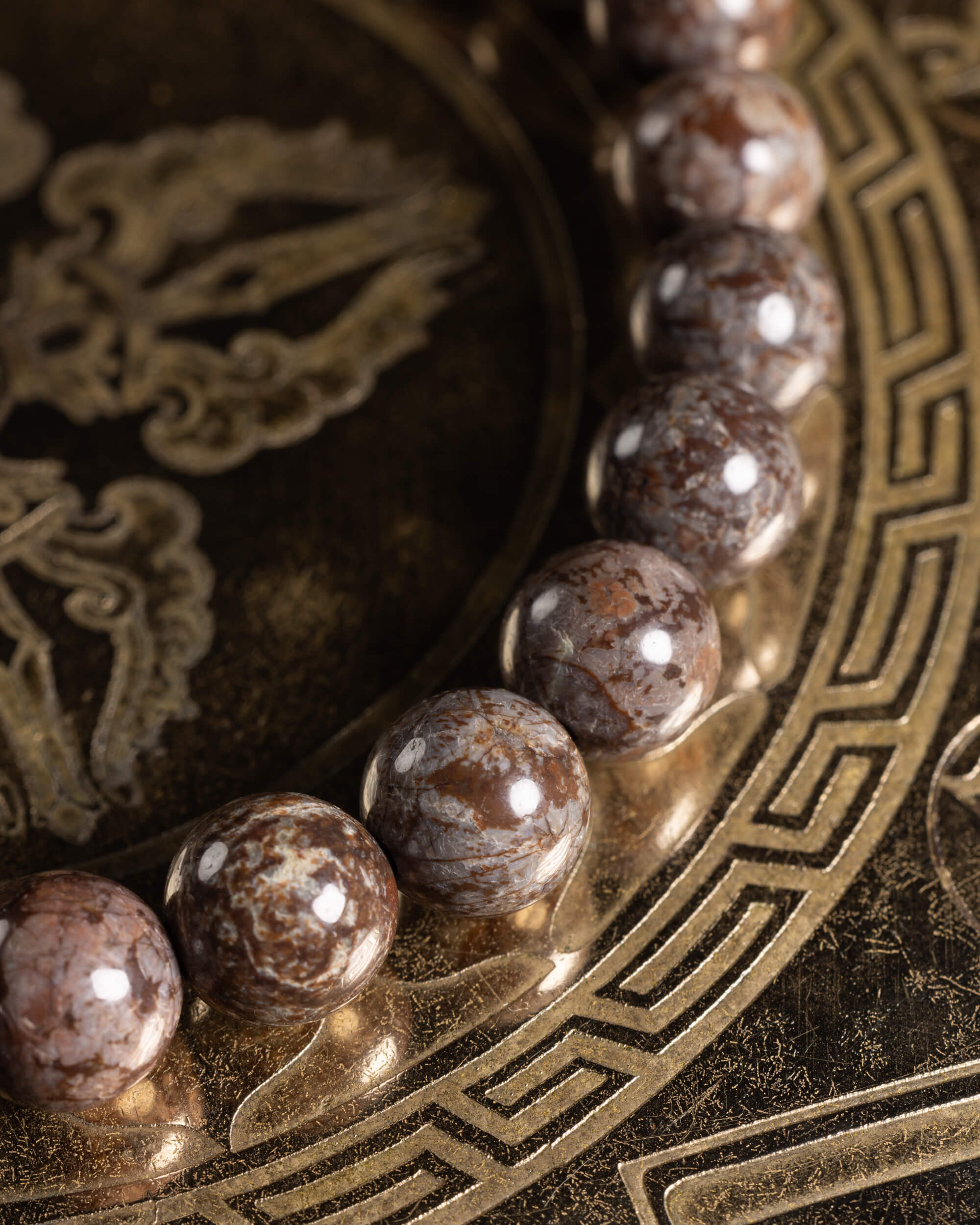 Pulsera de Obsidiana Copo de Nieve Café 8 mm - Limpieza y Arraigo Cálido