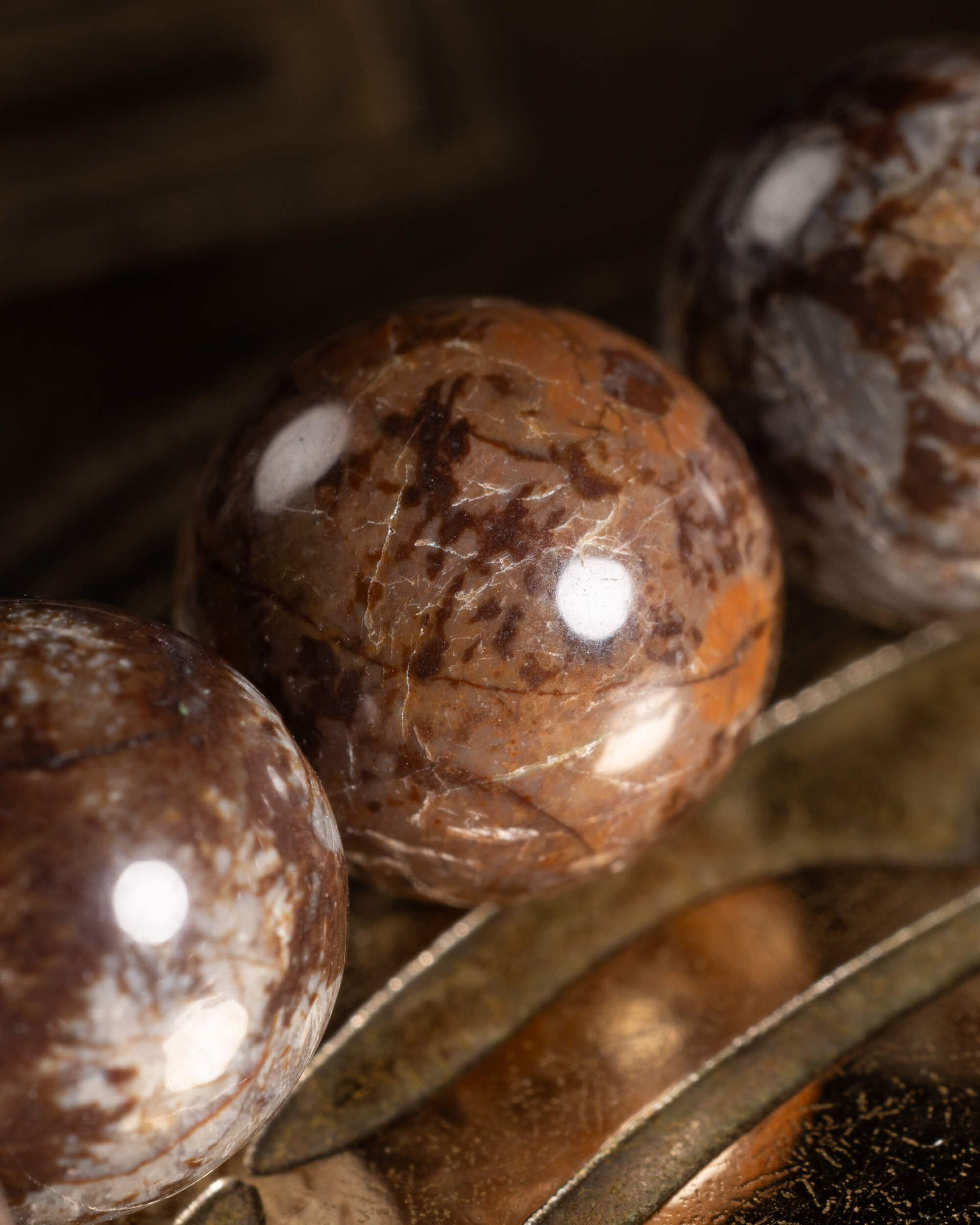 Pulsera de Obsidiana Copo de Nieve Café 8 mm - Limpieza y Arraigo Cálido