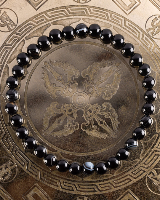Pulsera de Ágata Negra (6 mm)
