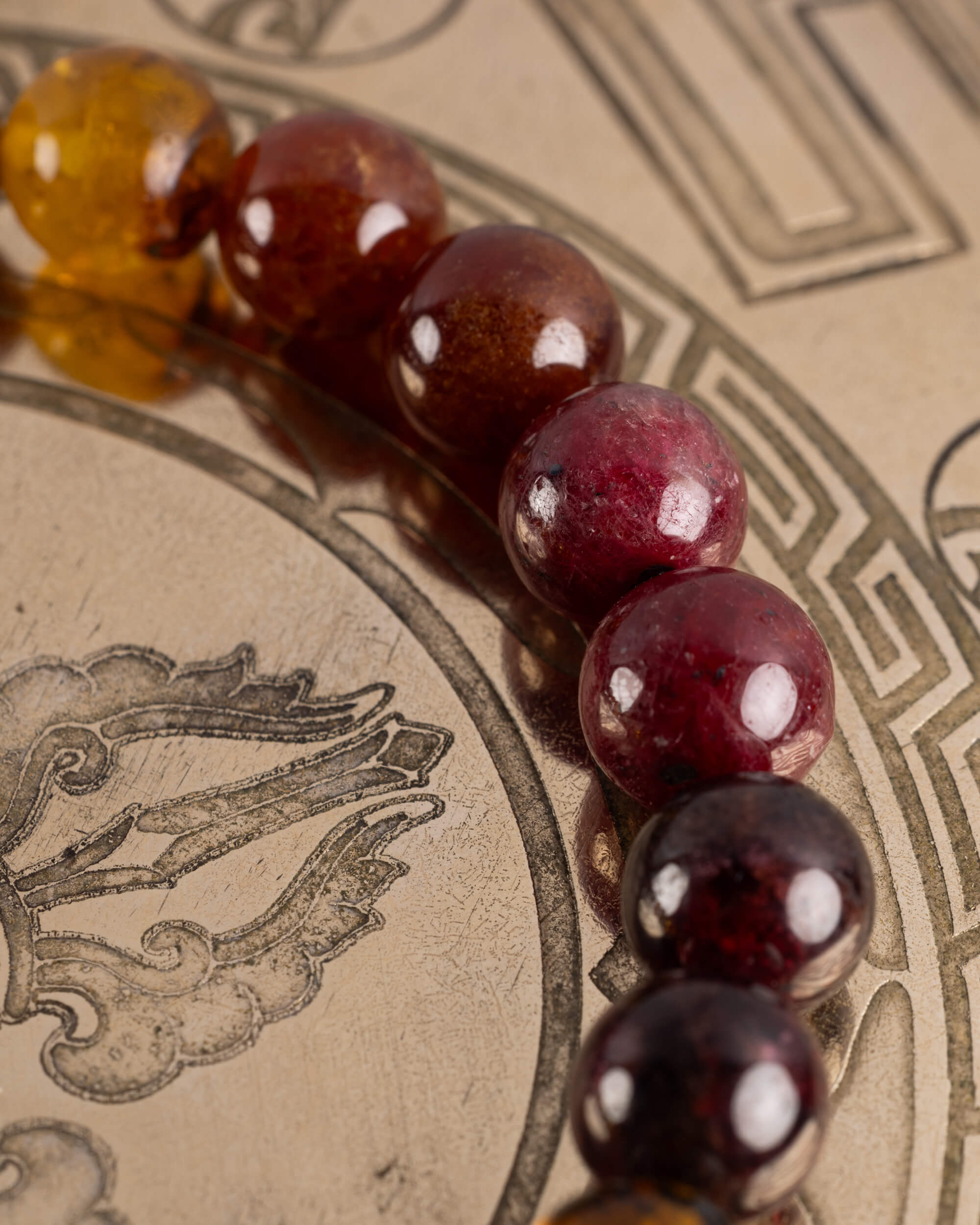 Pulsera Inti (Dios Solar) 8 mm - Fuerza, Deseo y Gozo