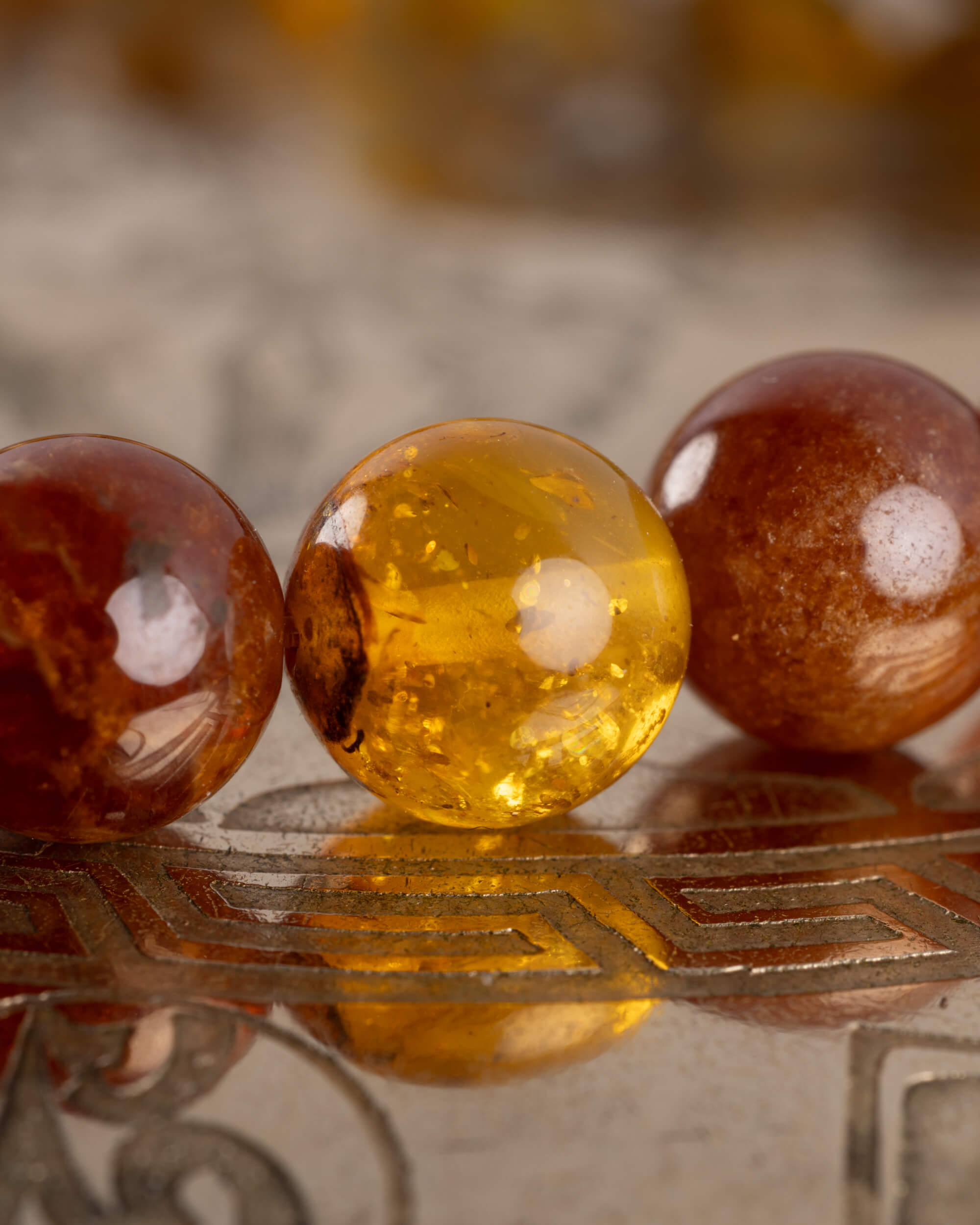 Pulsera Inti (Dios Solar) 8 mm - Fuerza, Deseo y Gozo