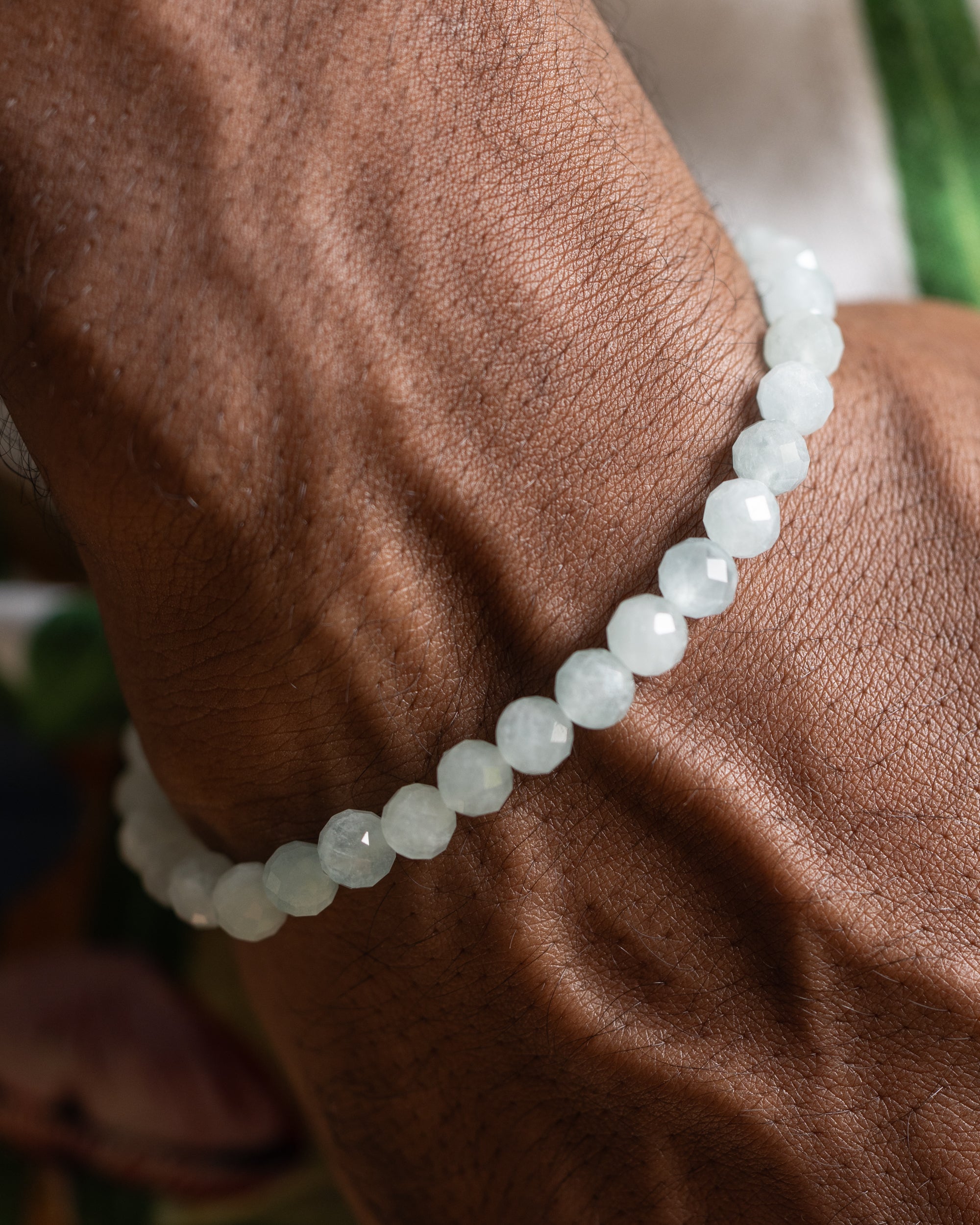 Pulsera de Aguamarina (6 mm Facetada)