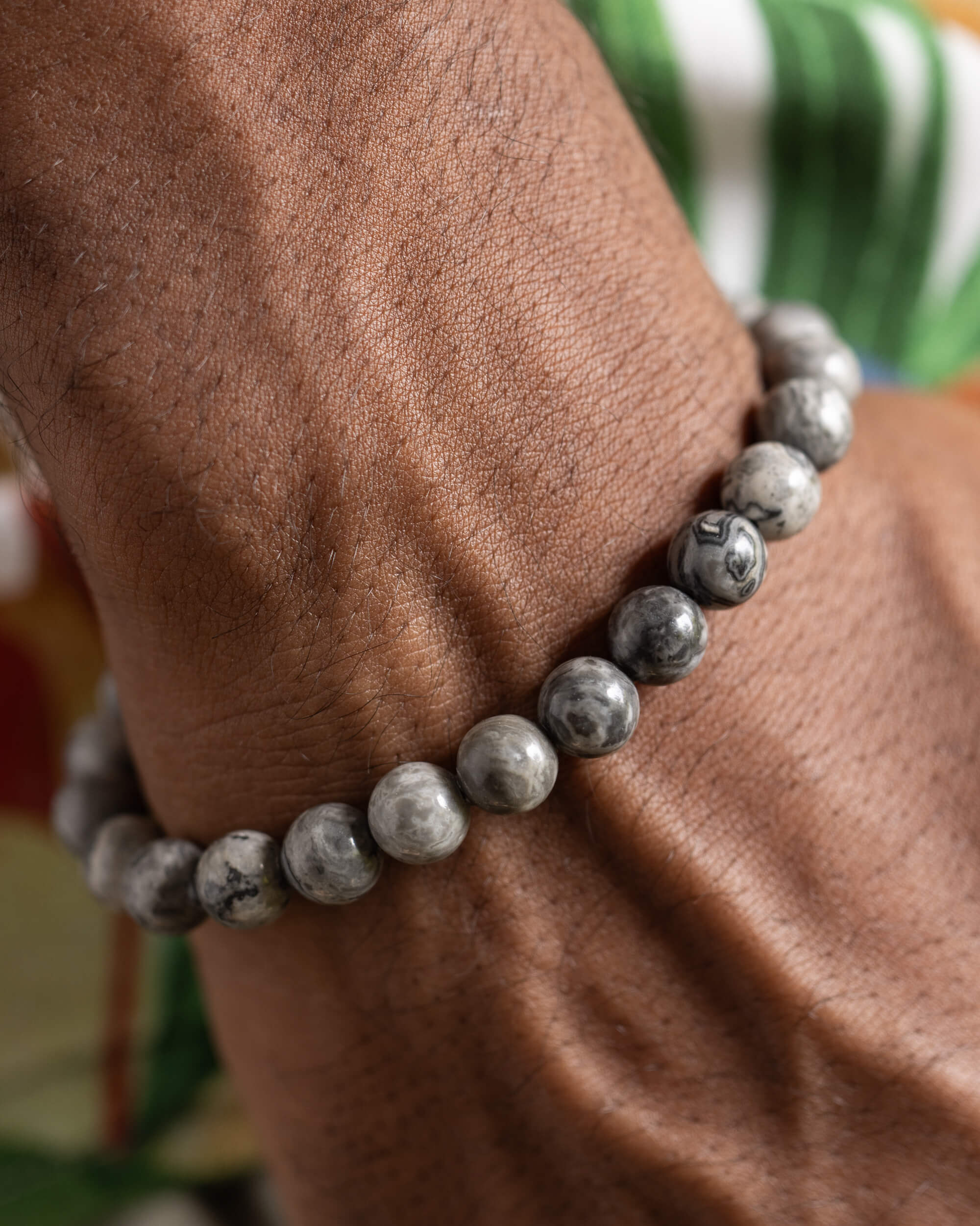 Pulsera de Jaspe Mapa 8 mm - Orientación y Pertenencia