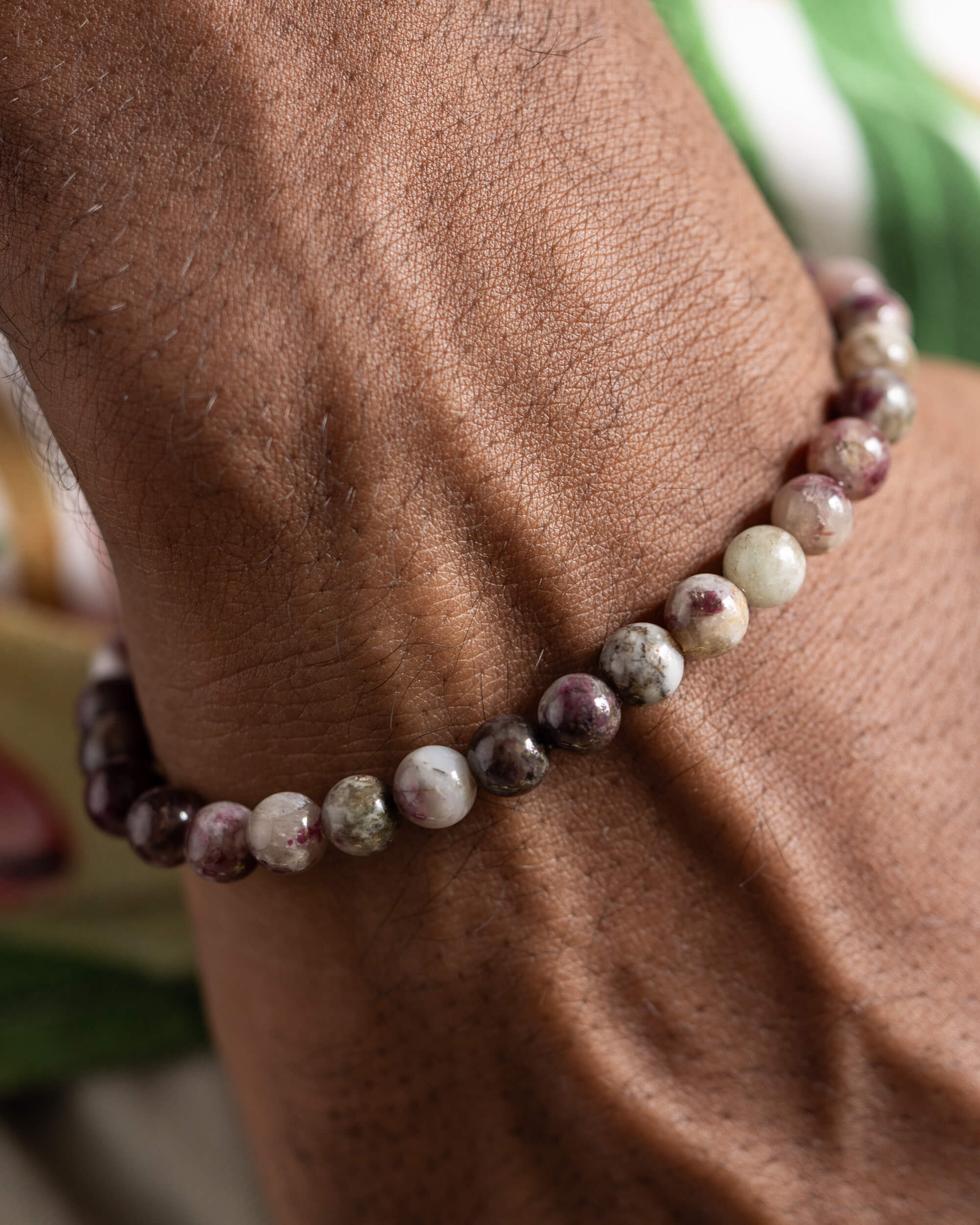 Pulsera de Turmalina Rubelita 6 mm - Amor Valiente y Deseo