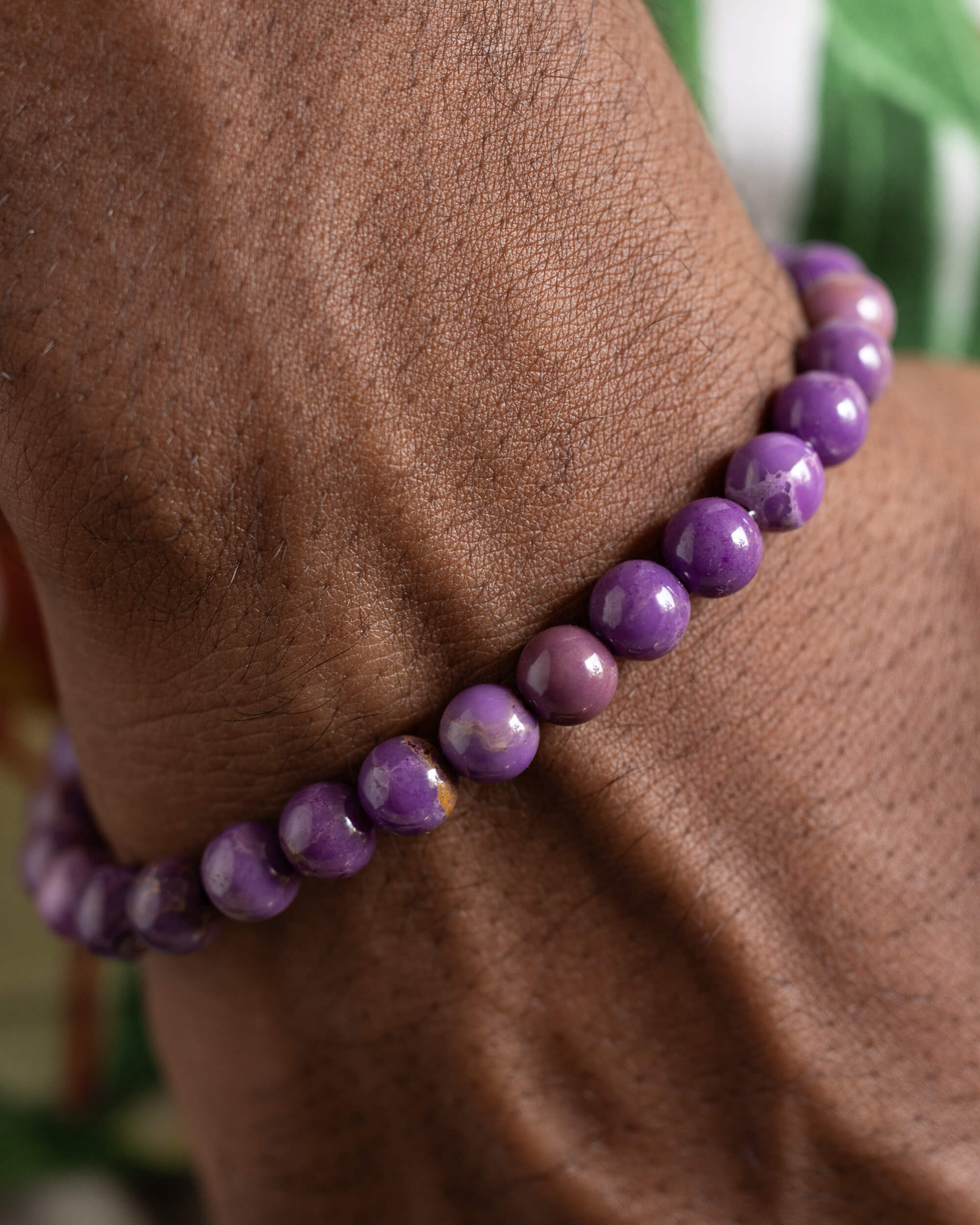 Pulsera de Fosfosiderita 7 mm - Refugio Suave y Calma