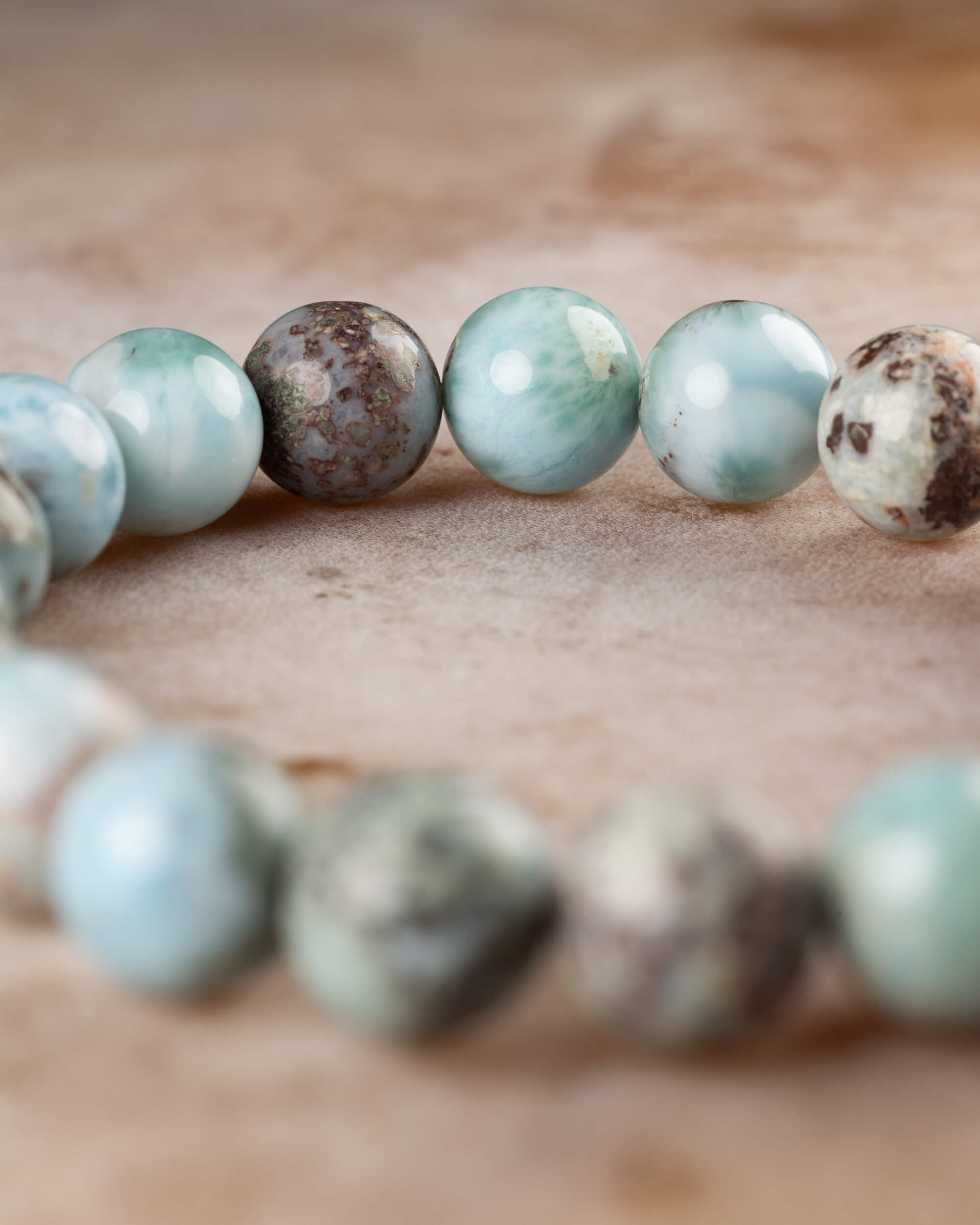Pulsera de Larimar (10 mm)